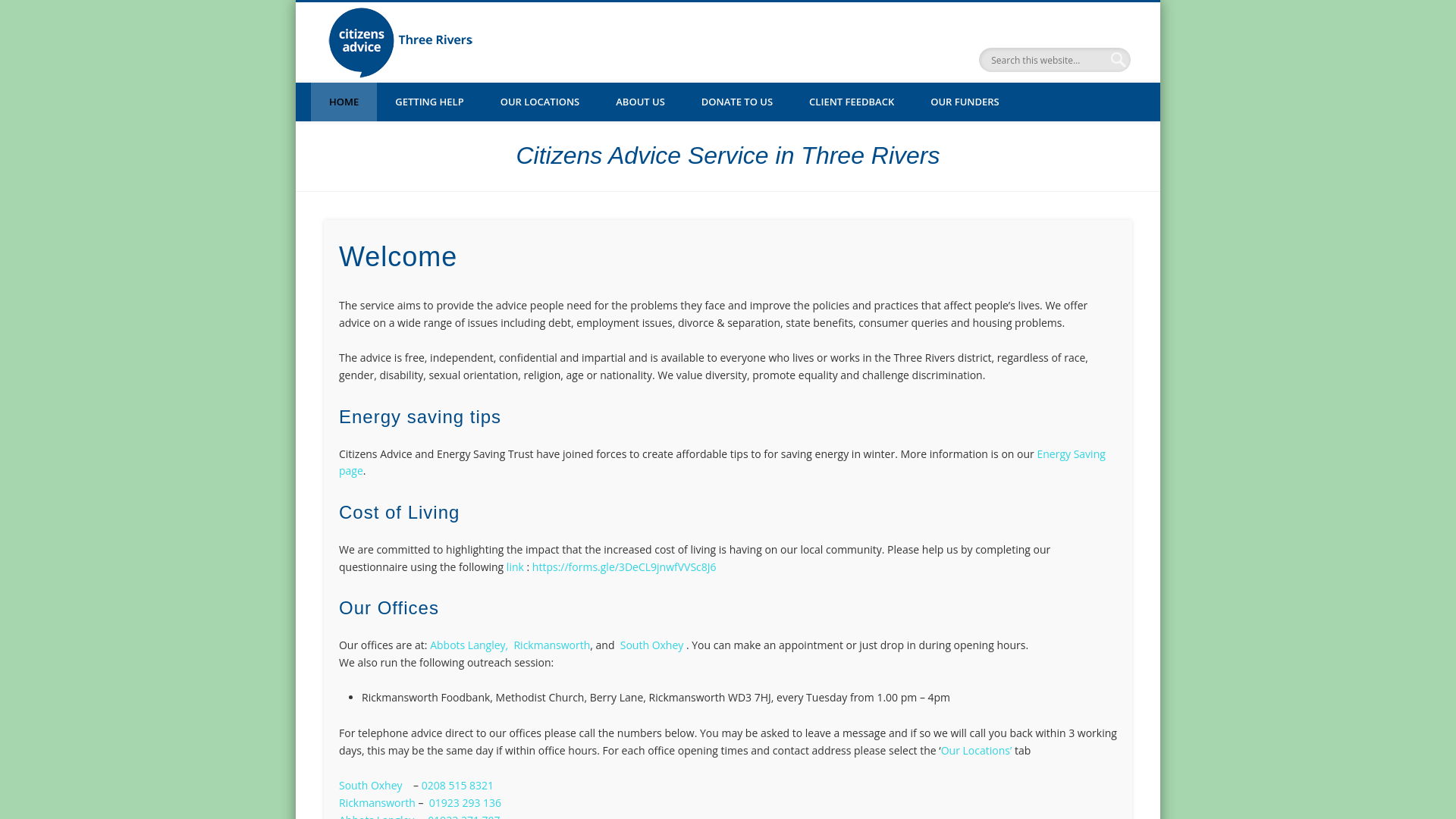 Website screenshot
