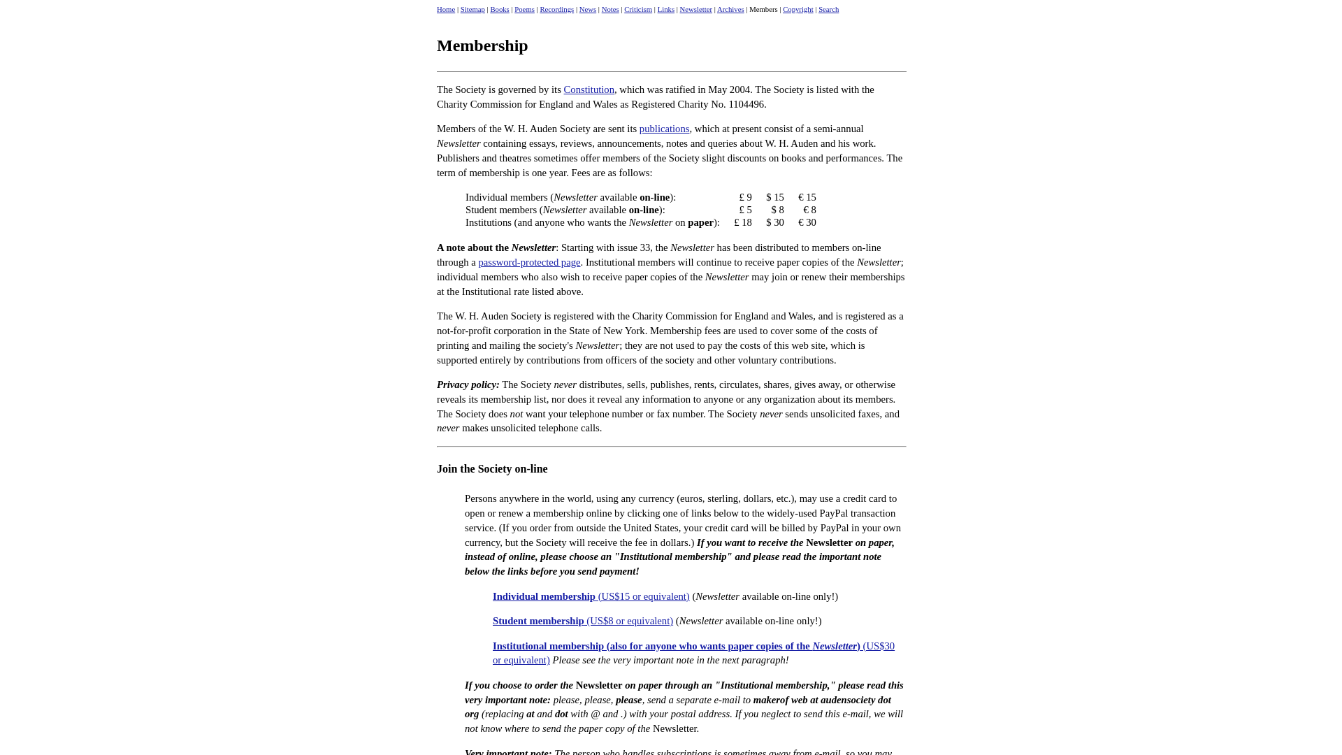 Website screenshot