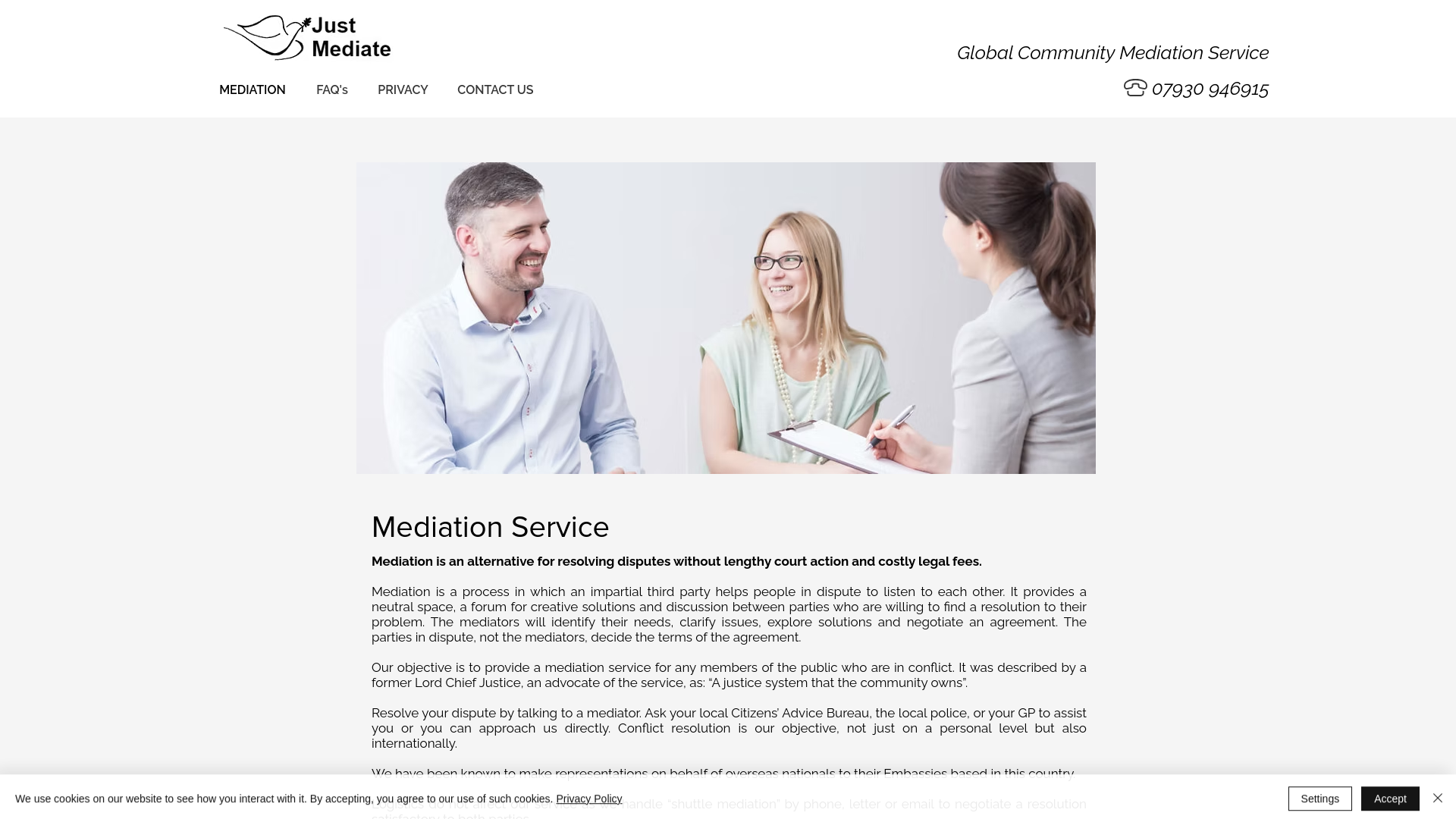 Website screenshot