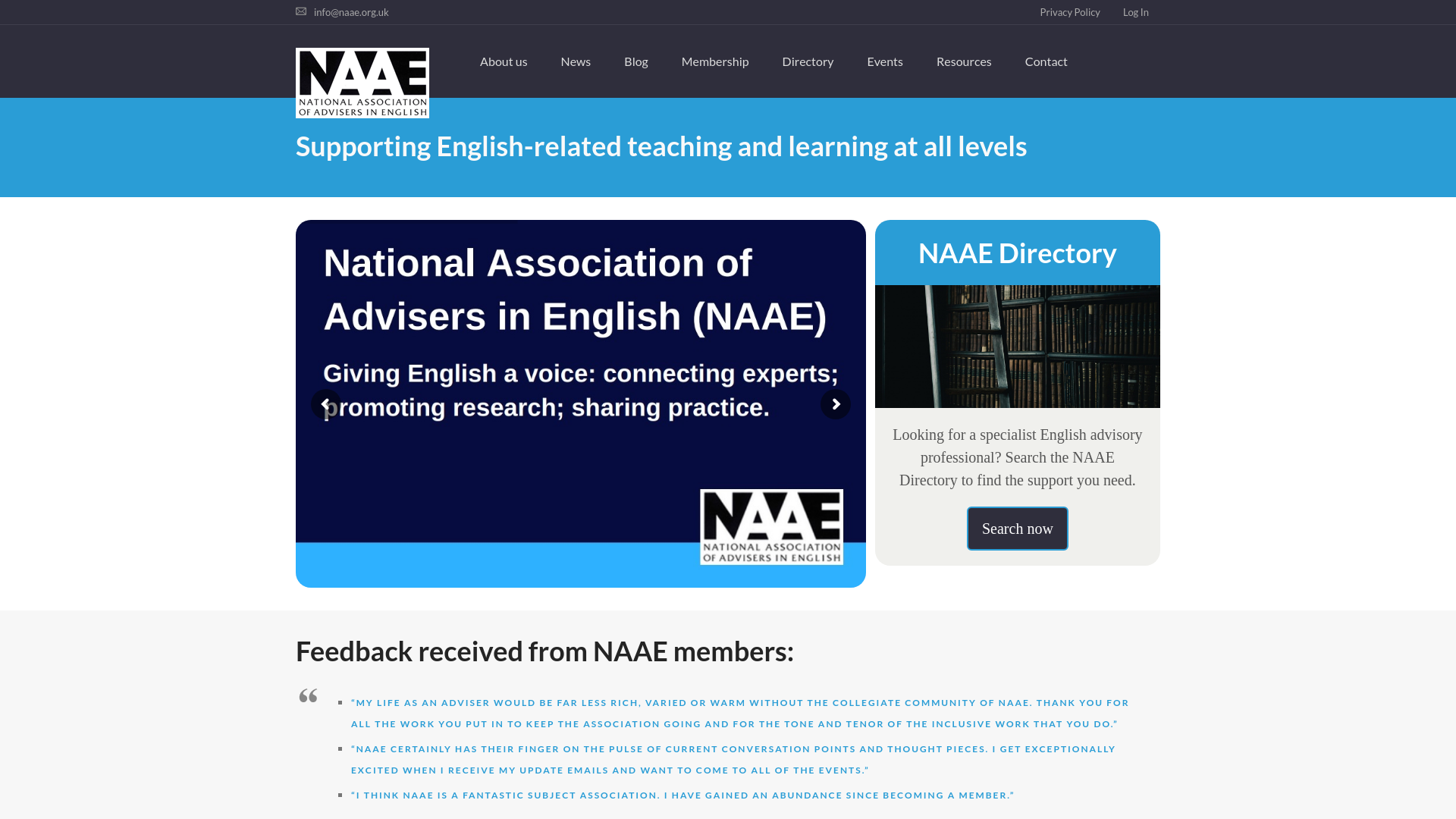 Website screenshot