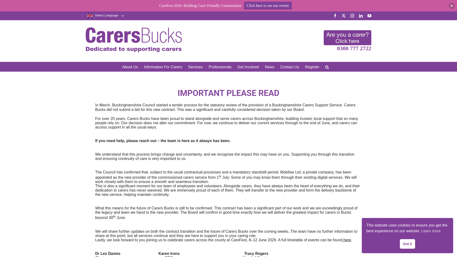 Website screenshot