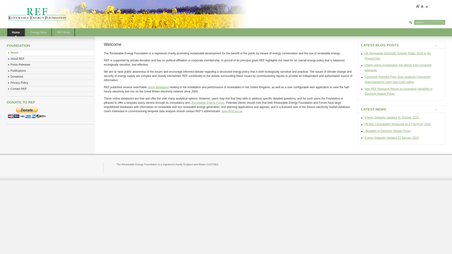 Website screenshot
