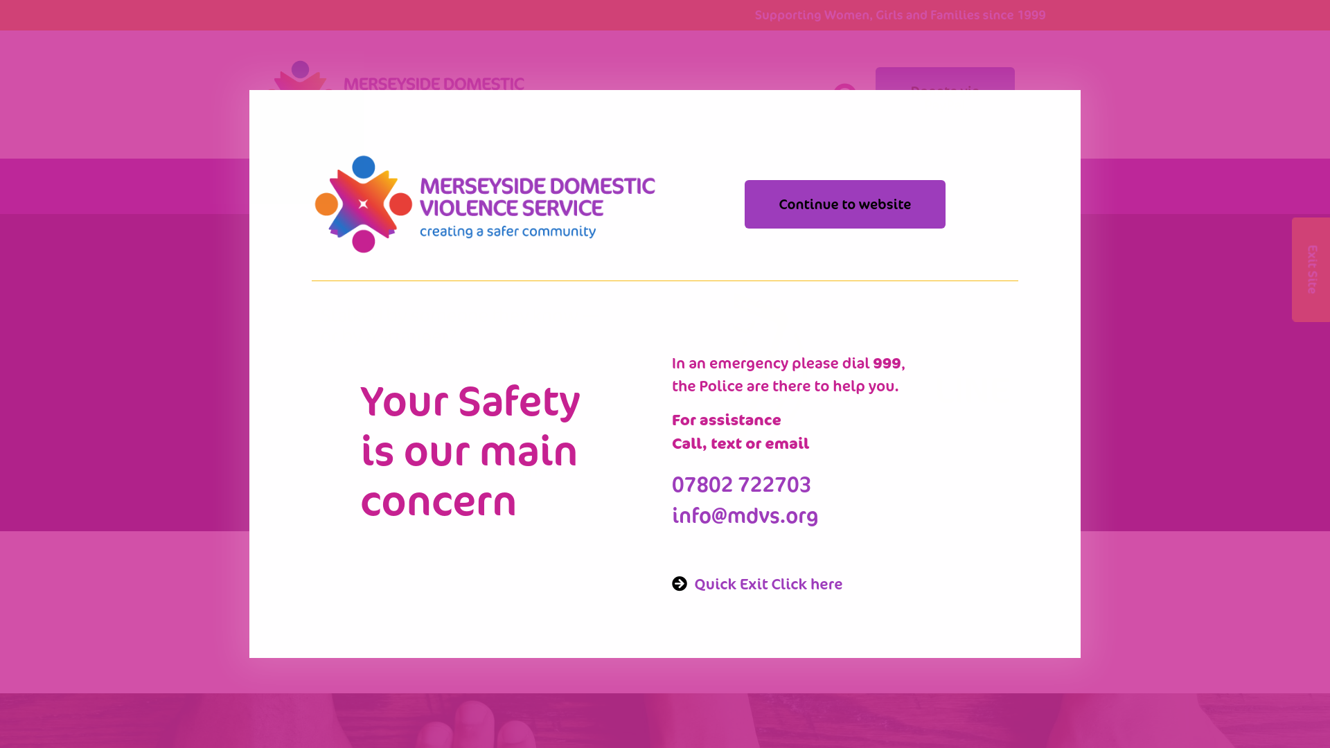 Website screenshot
