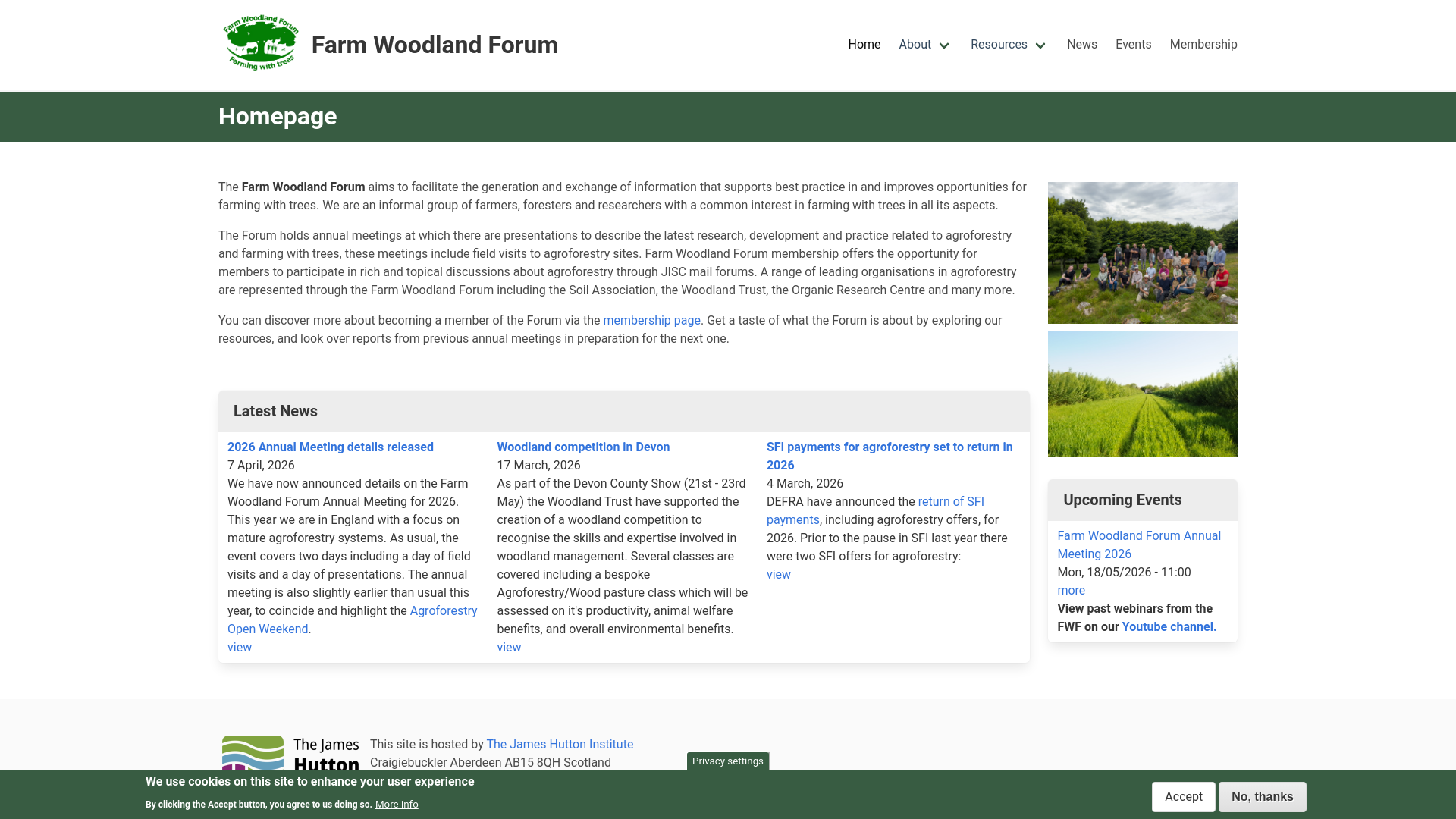 Website screenshot