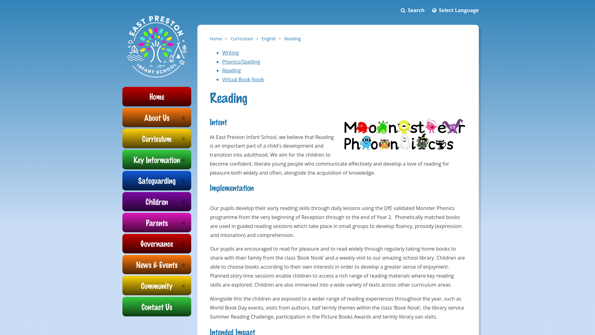 Website screenshot