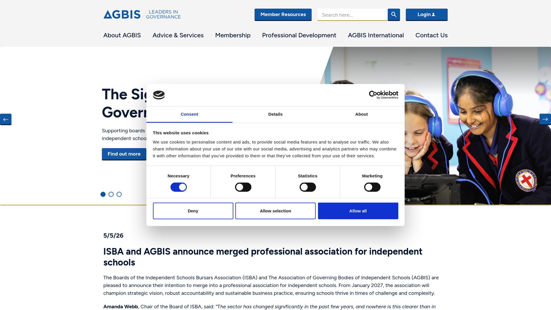 Website screenshot