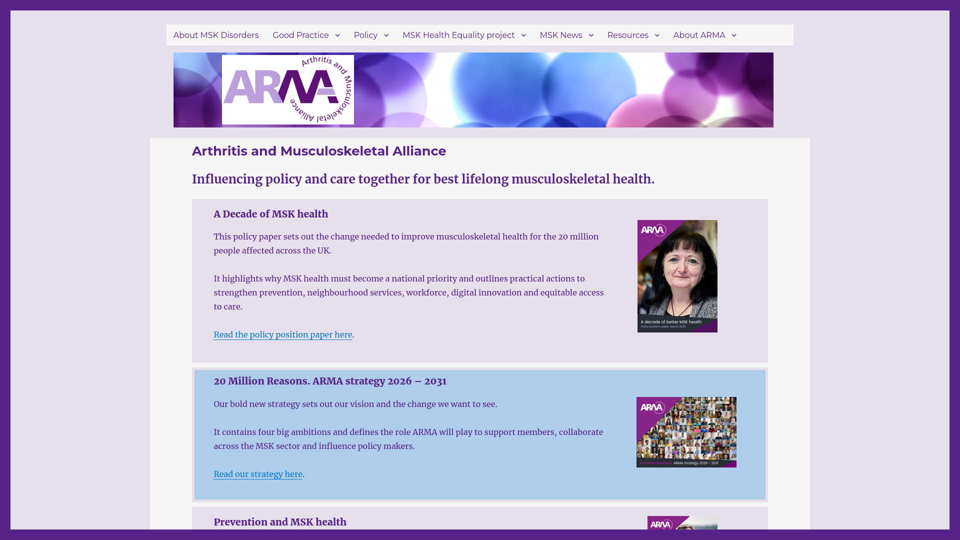 Website screenshot