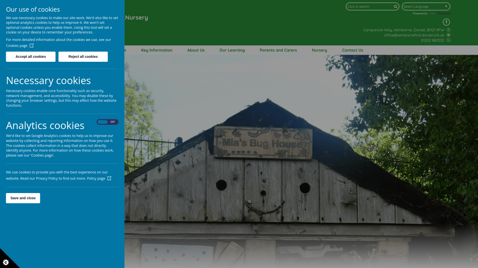 Website screenshot