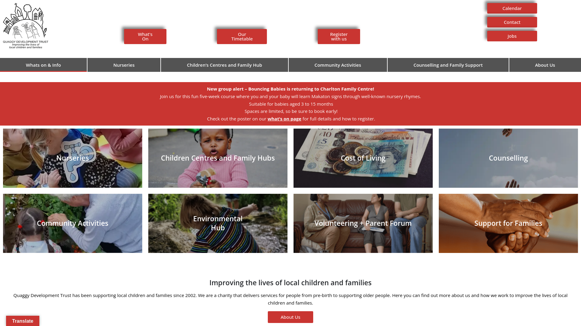 Website screenshot