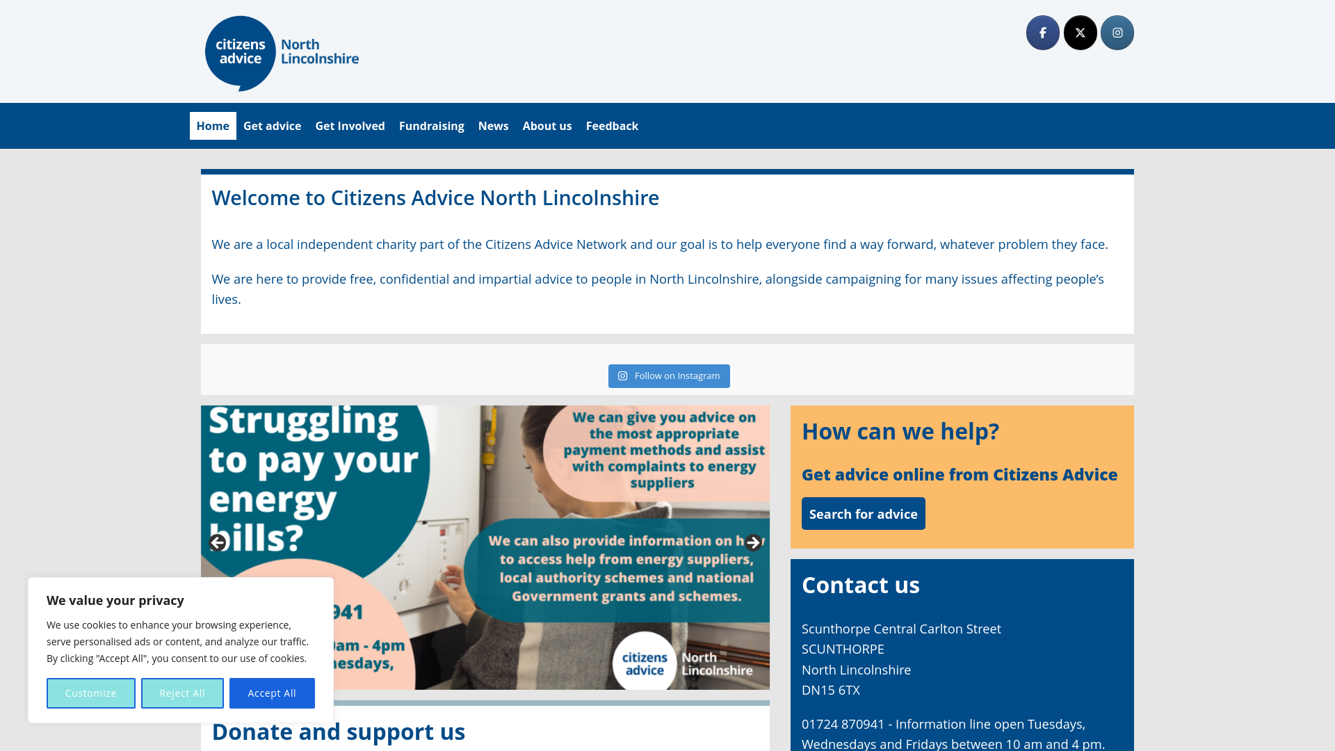 Website screenshot