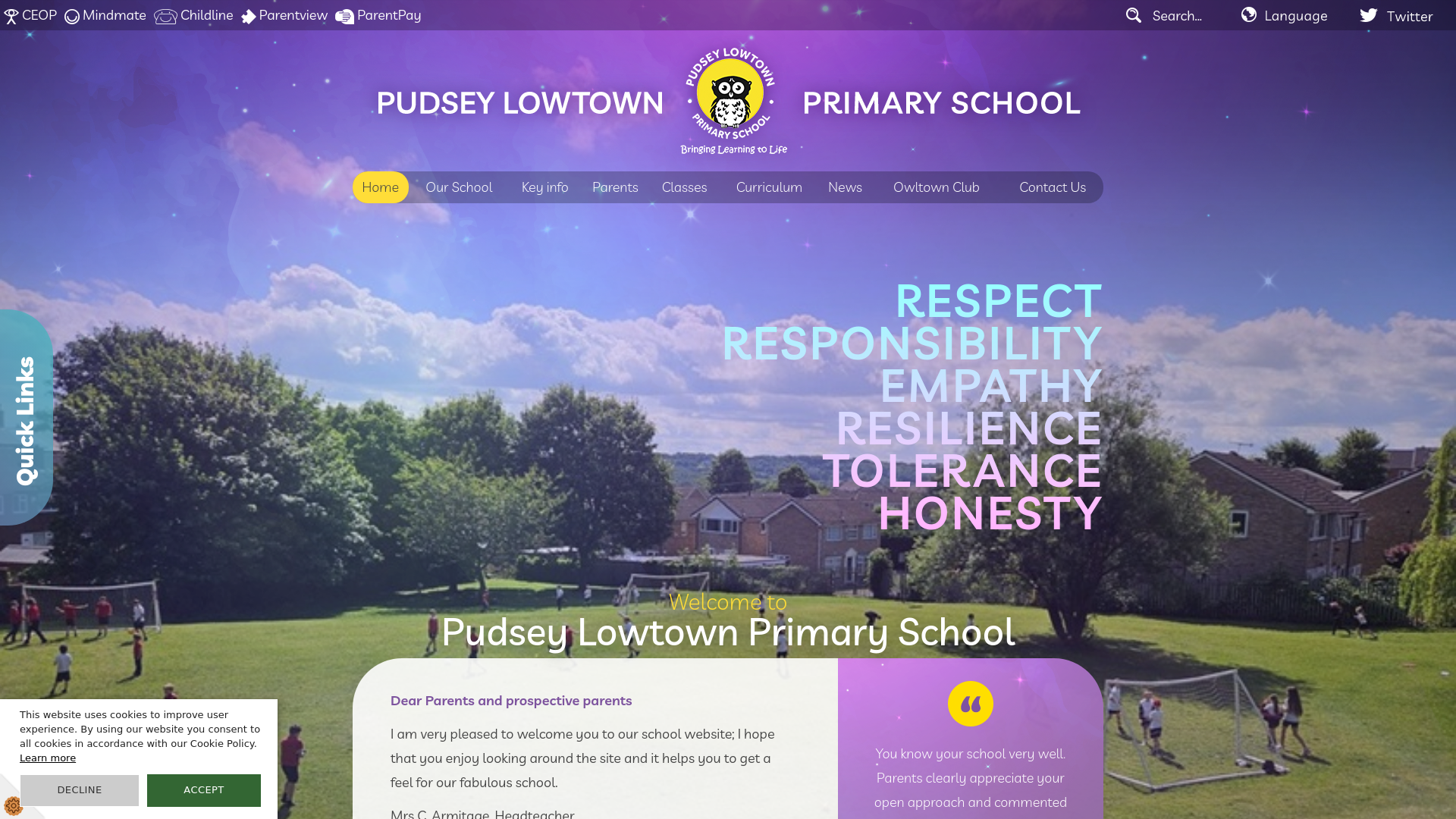 Website screenshot