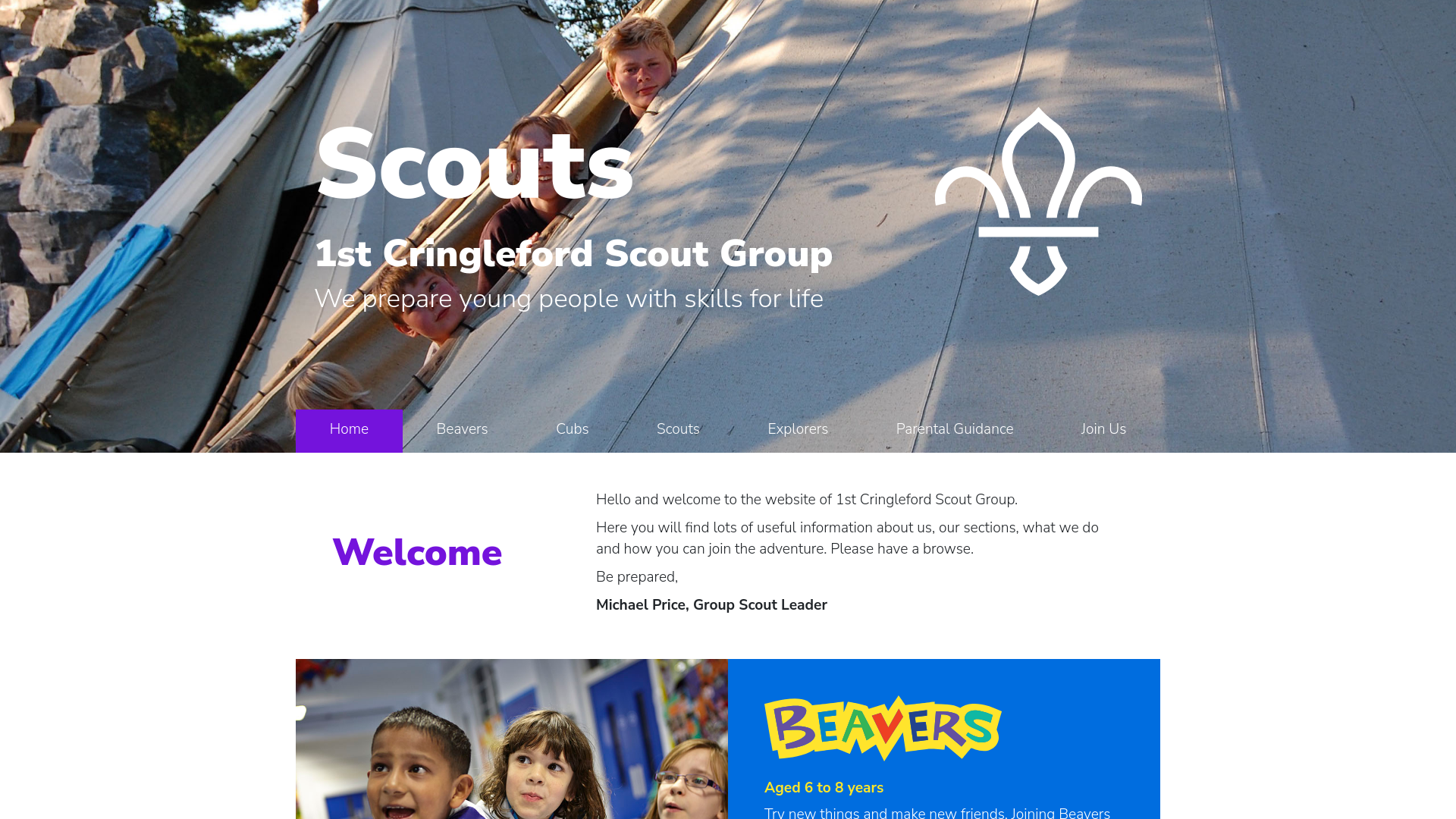 Website screenshot