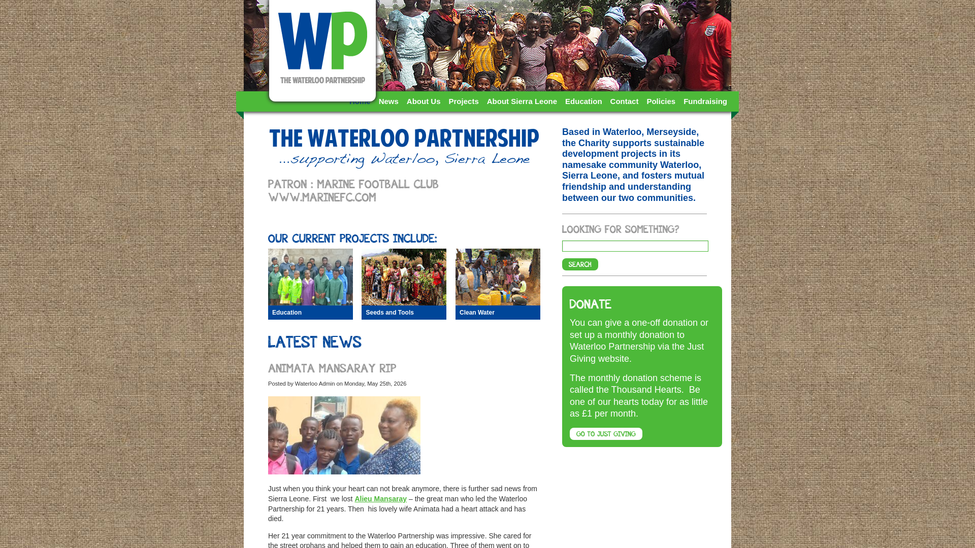 Website screenshot