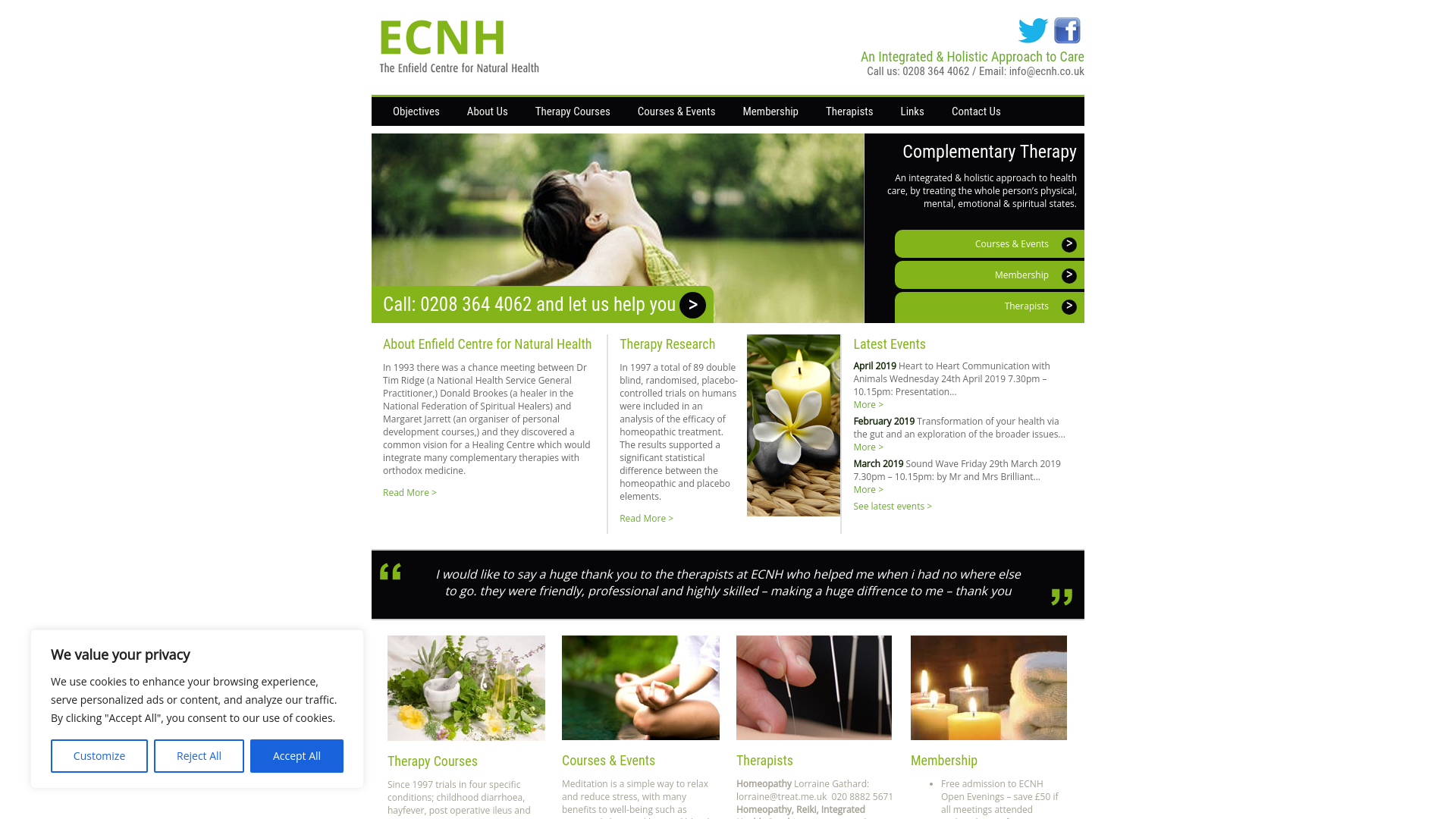 Website screenshot