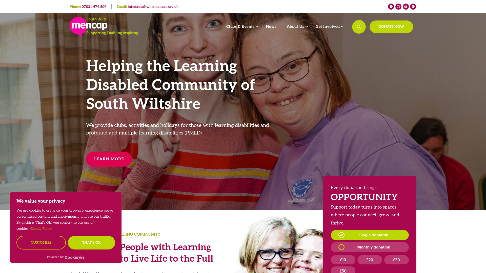 Website screenshot