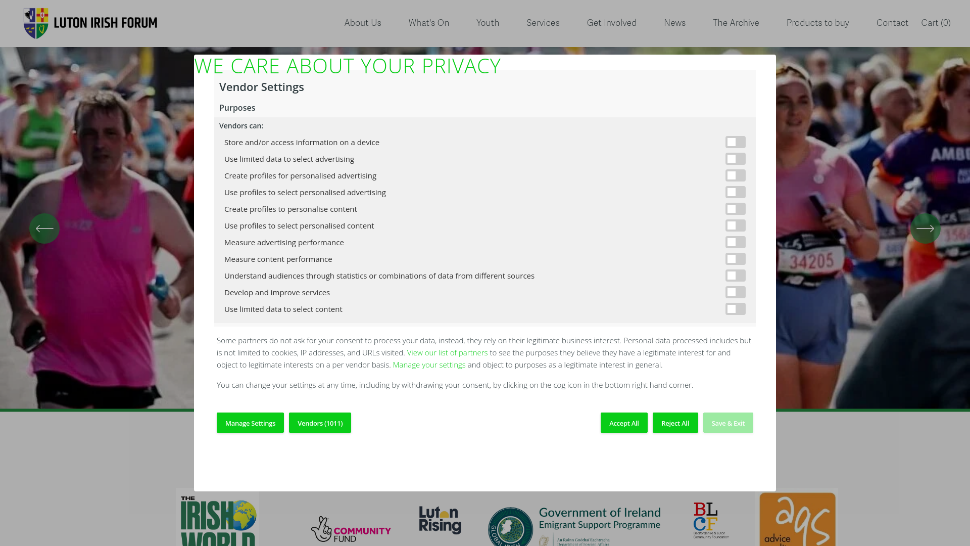 Website screenshot