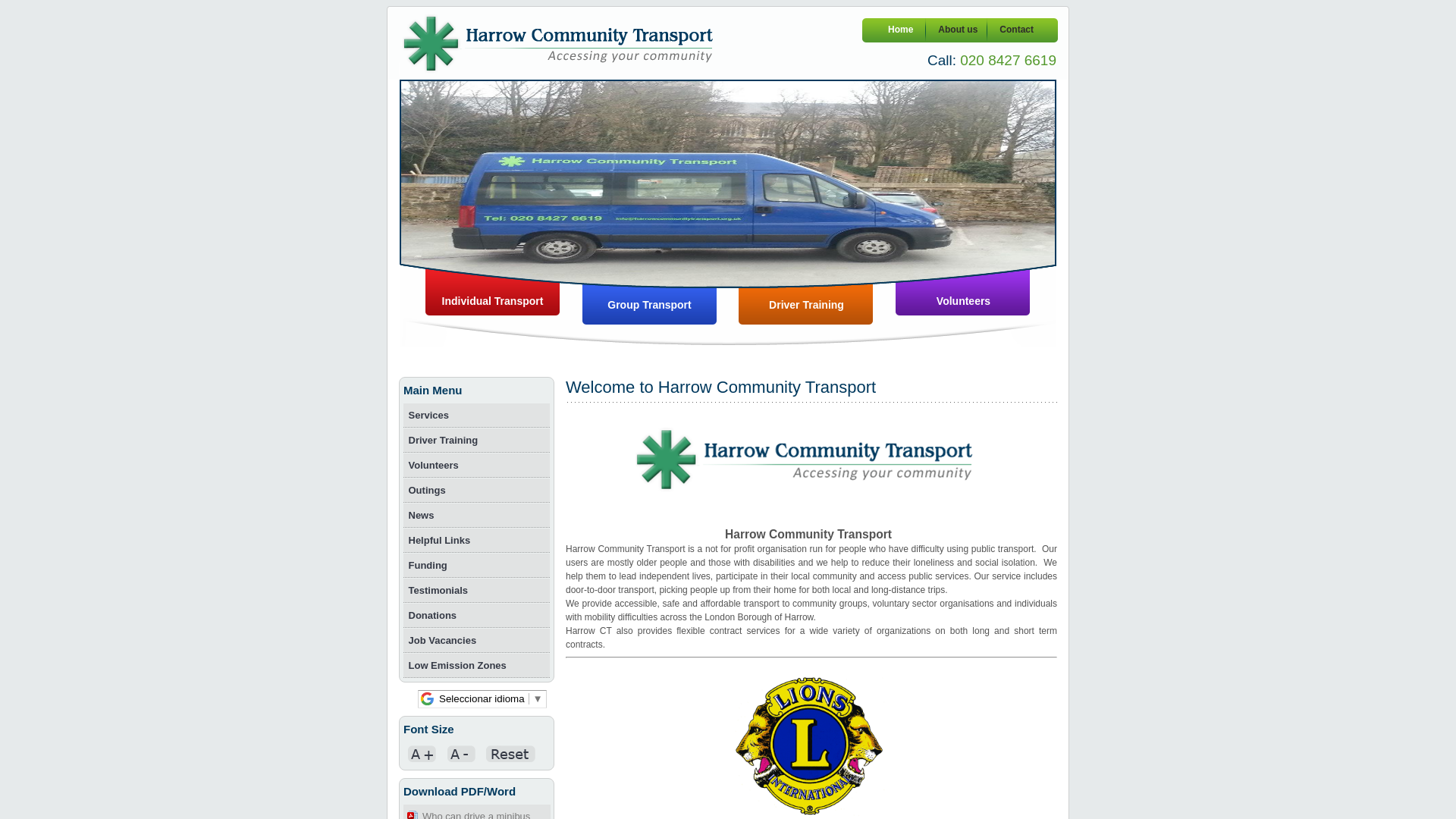 Website screenshot