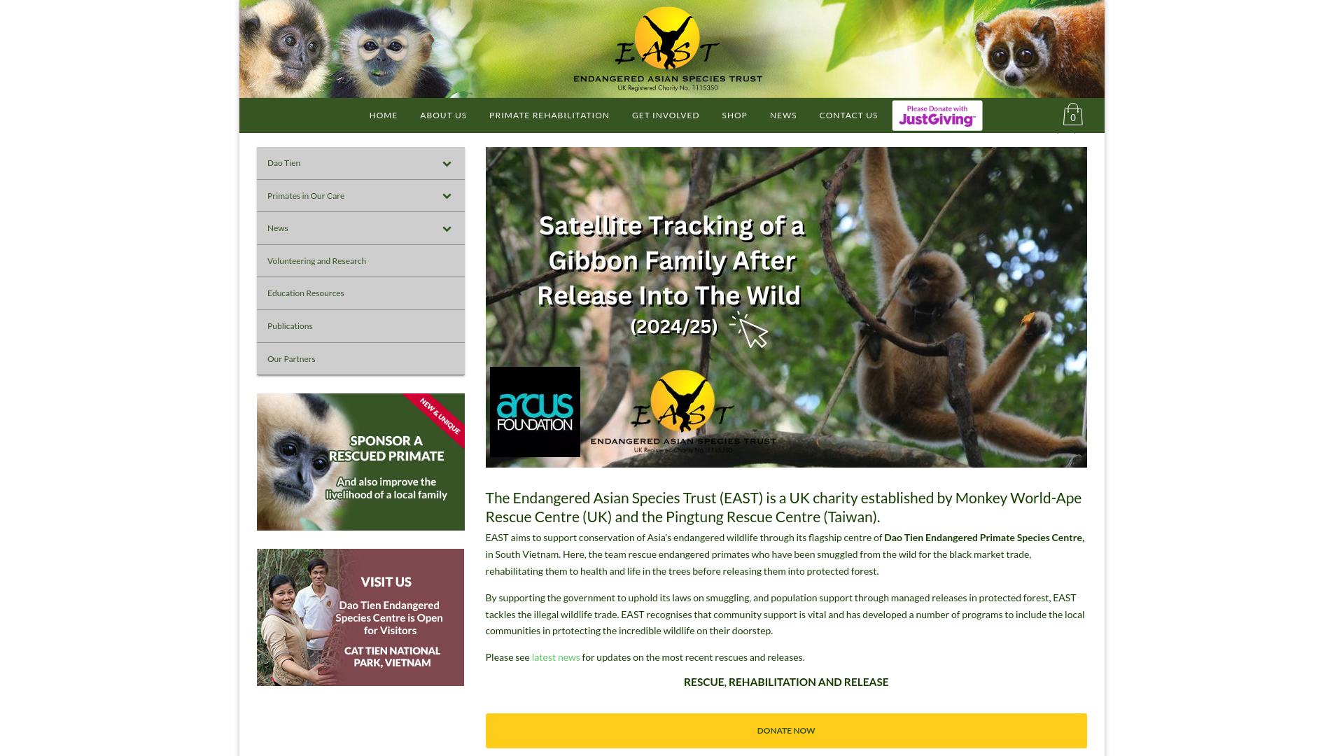 Website screenshot