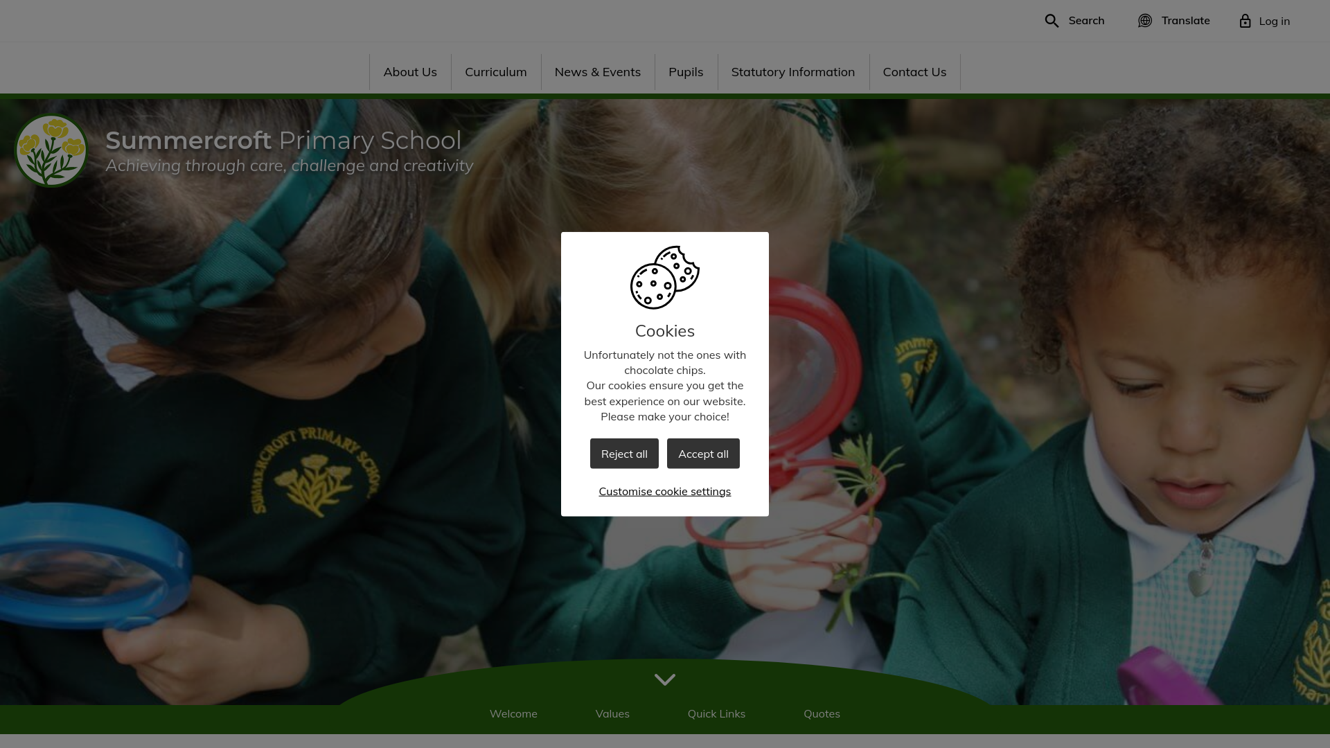 Website screenshot