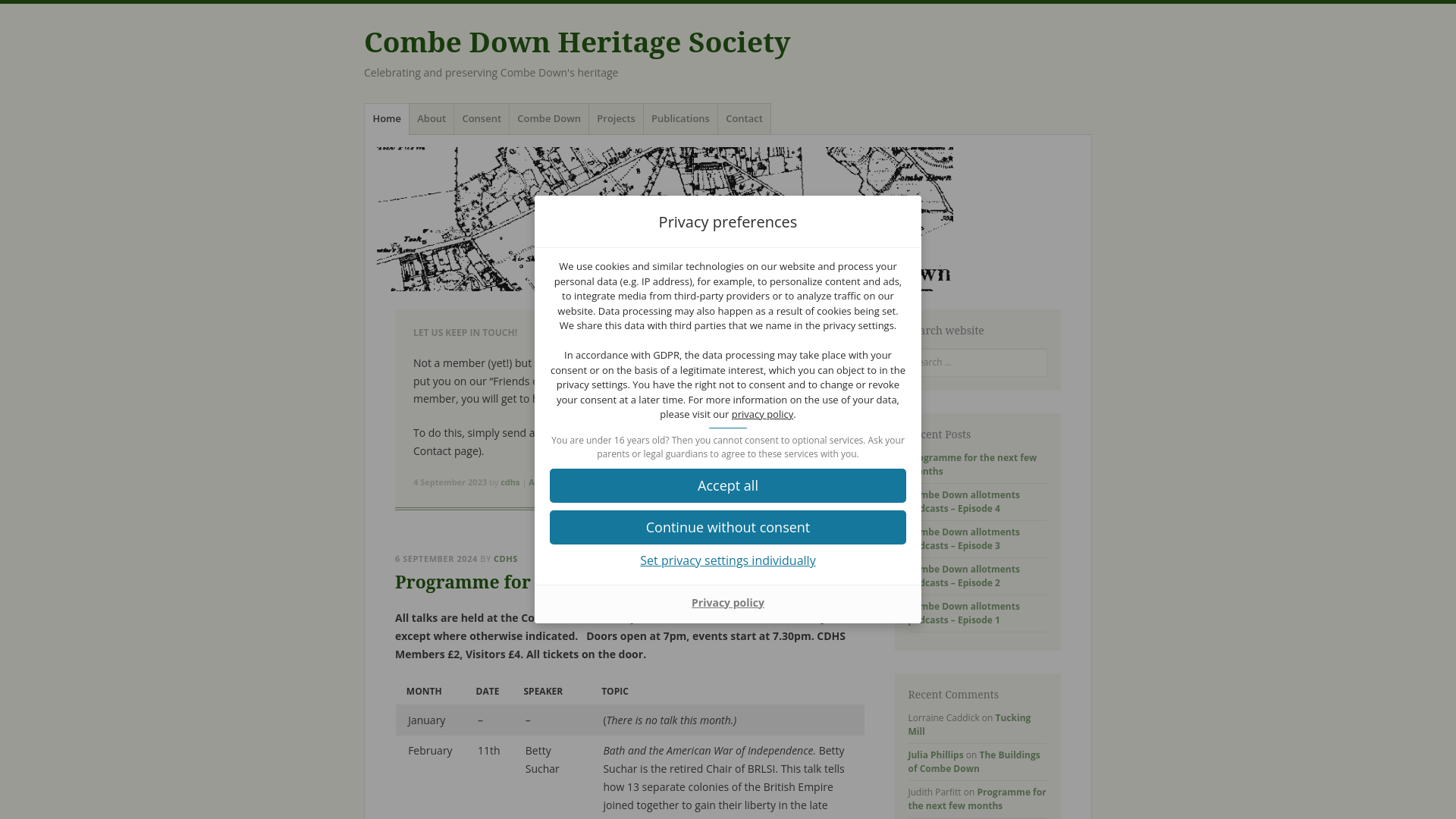 Website screenshot