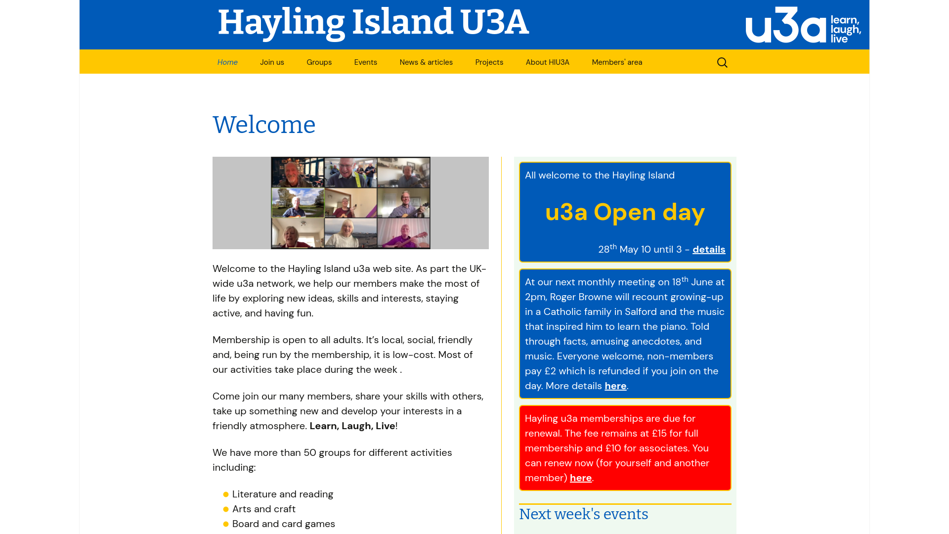 Website screenshot