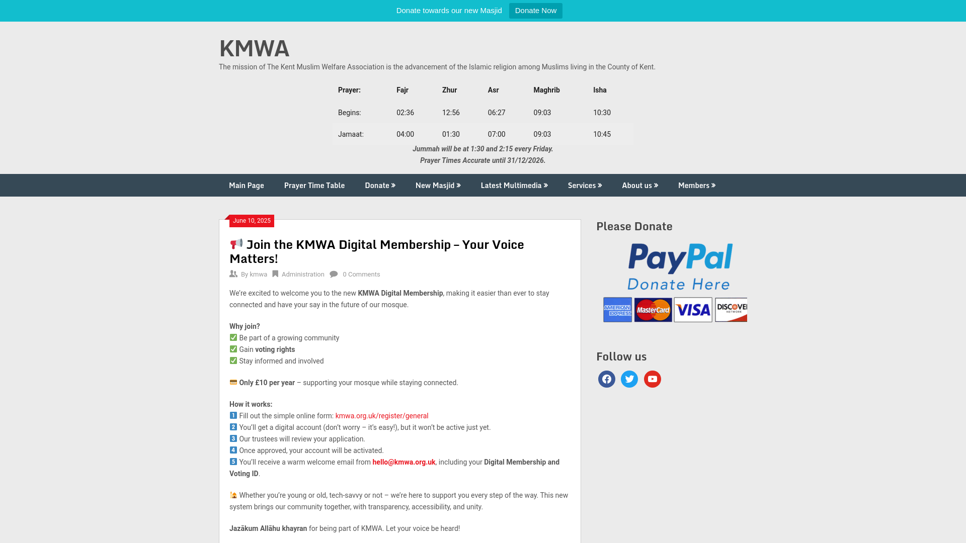 Website screenshot