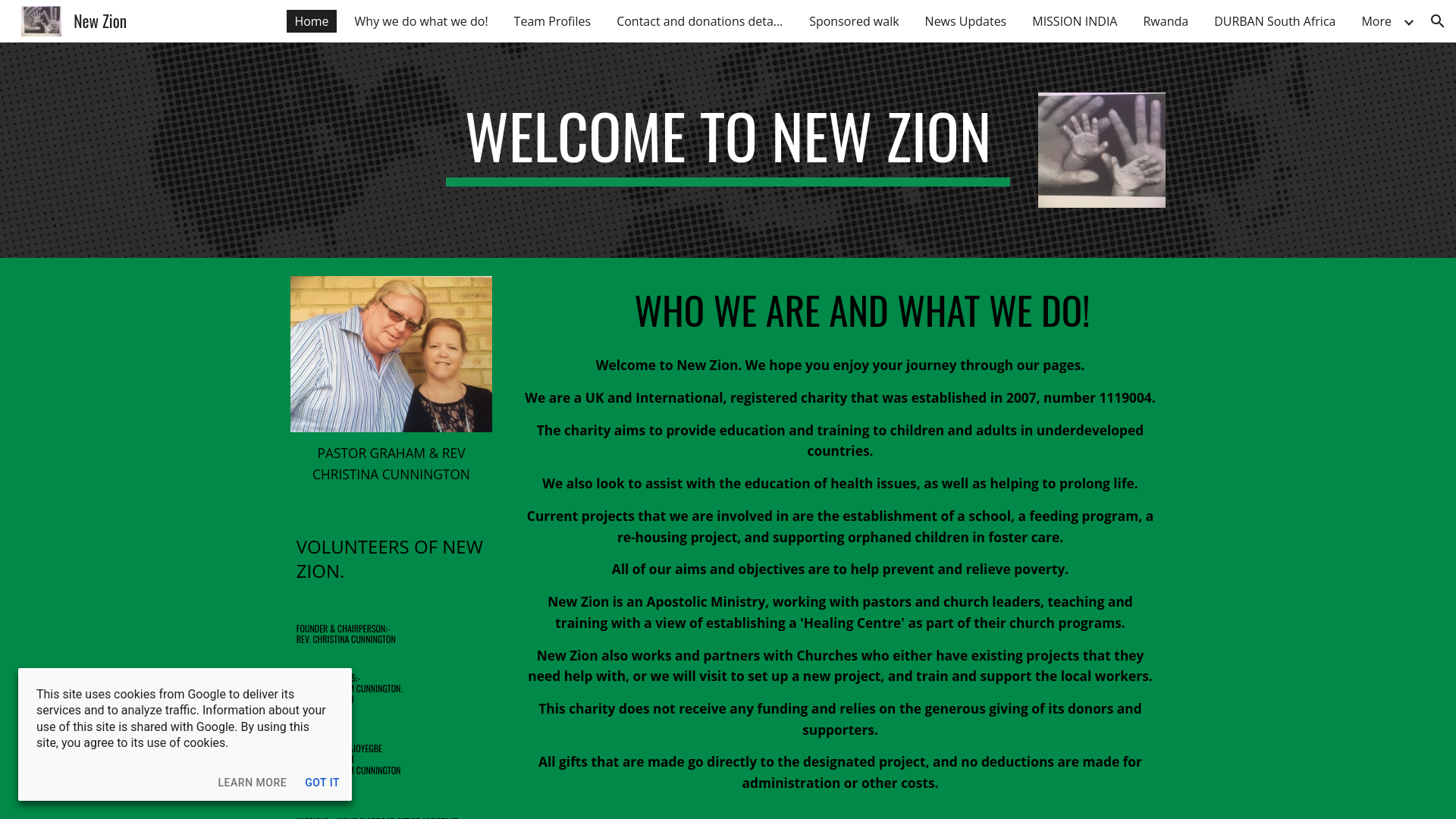 Website screenshot