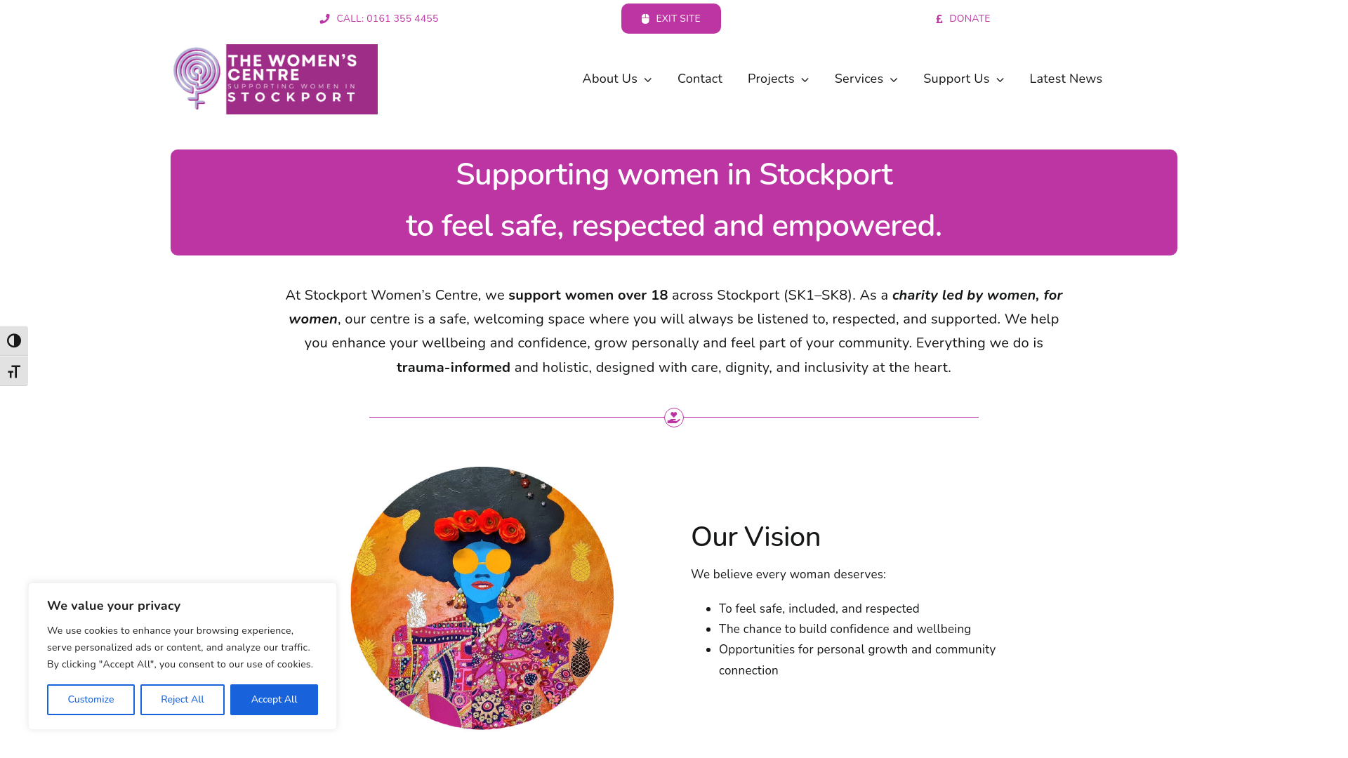 Website screenshot