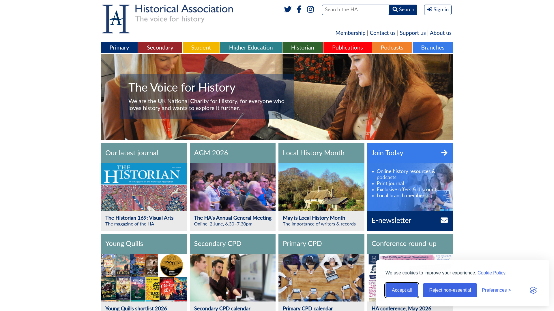 Website screenshot