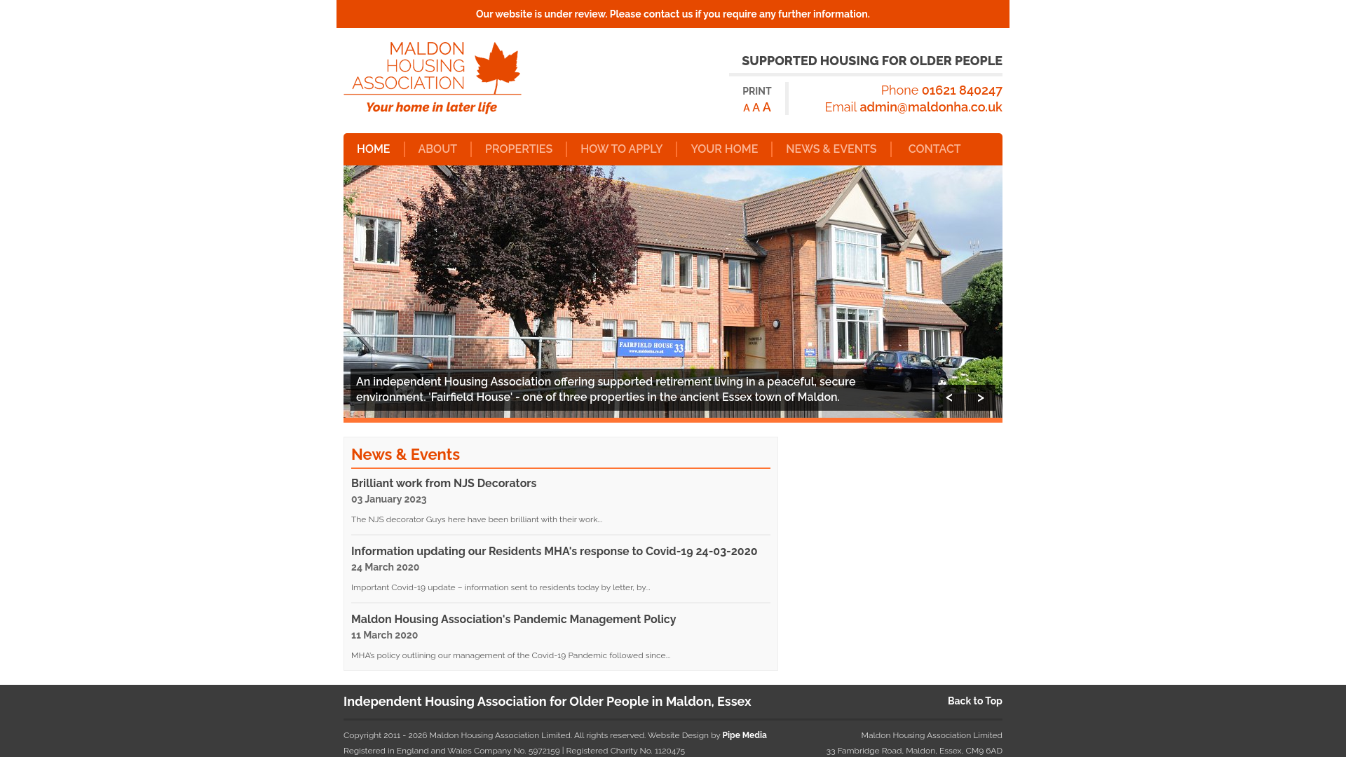 Website screenshot