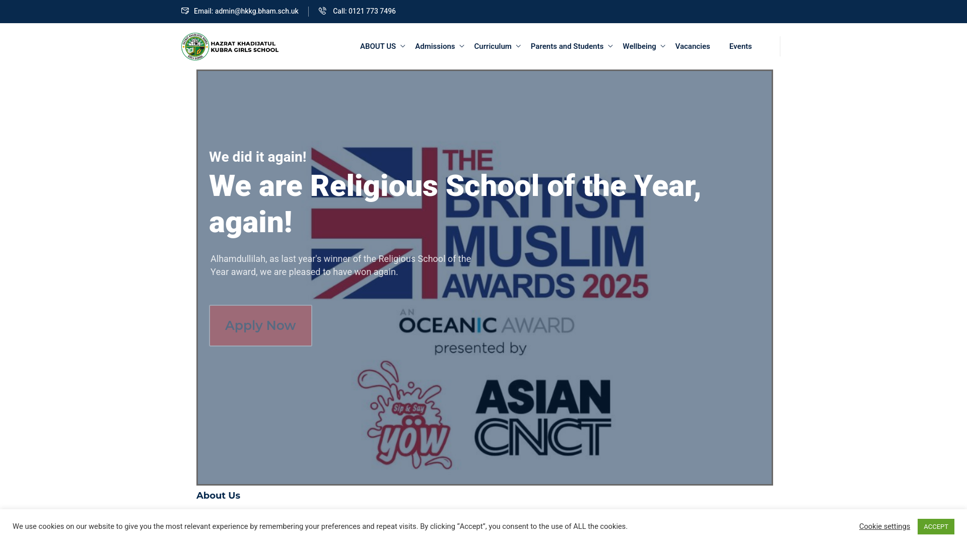 Website screenshot