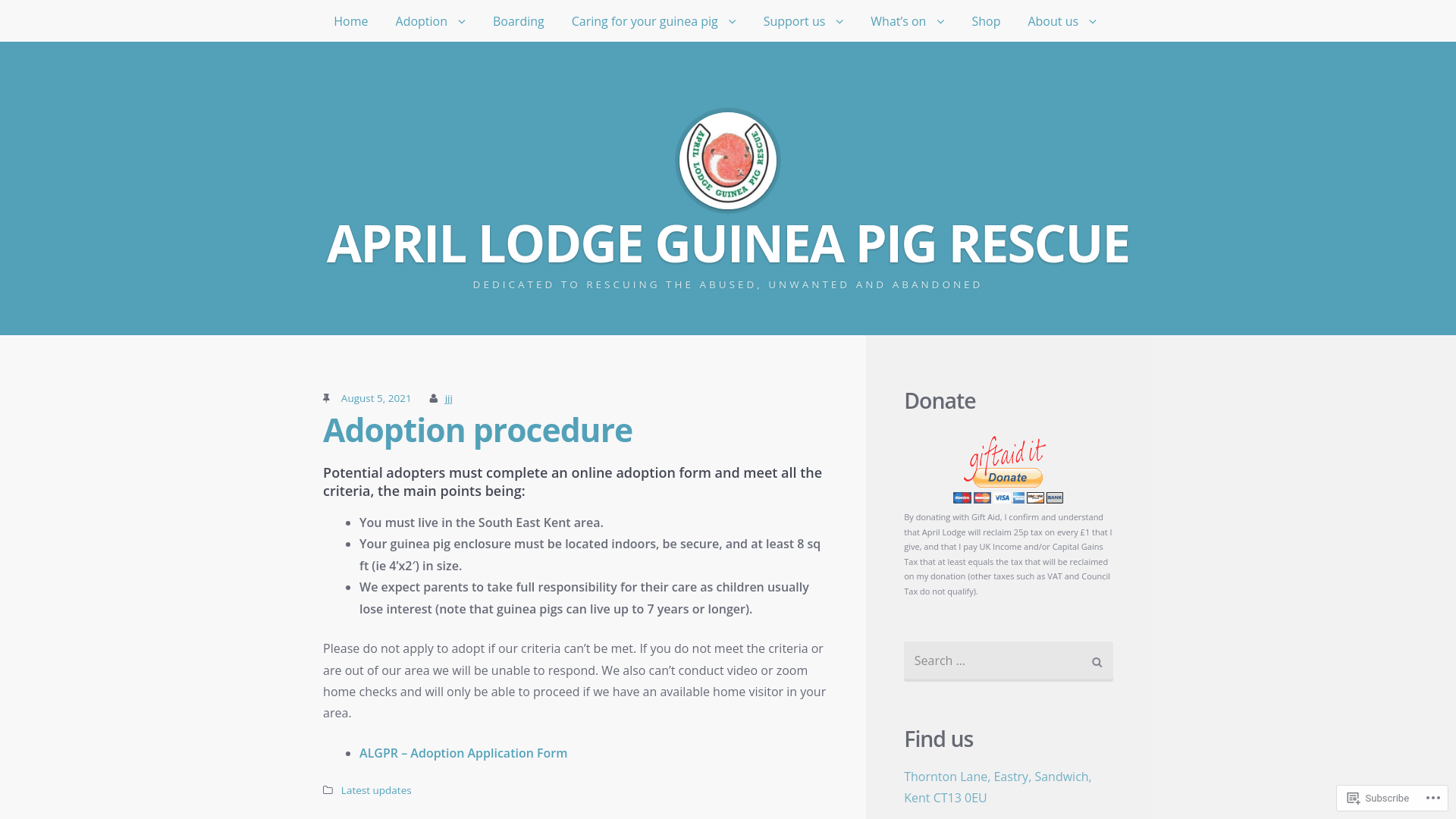 Website screenshot