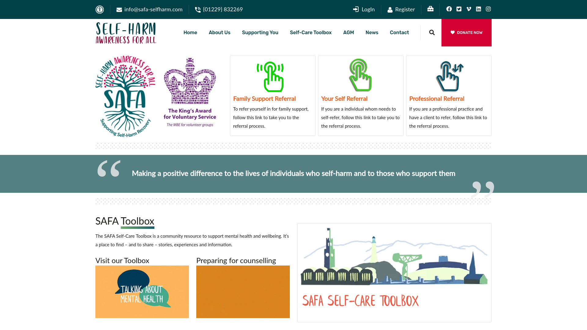 Website screenshot