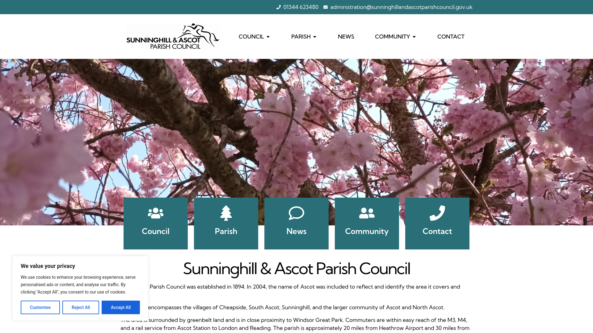 Website screenshot