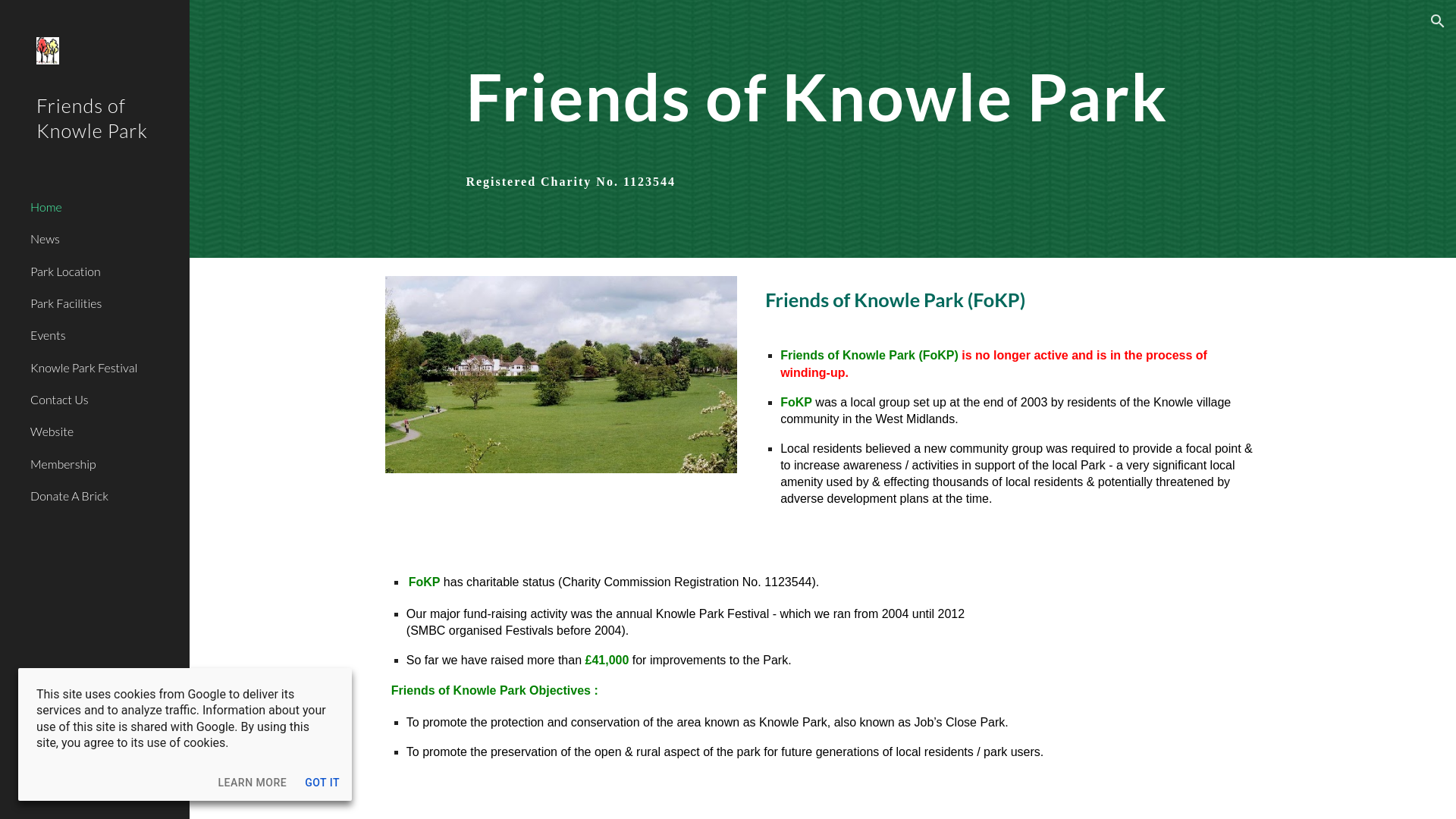 Website screenshot