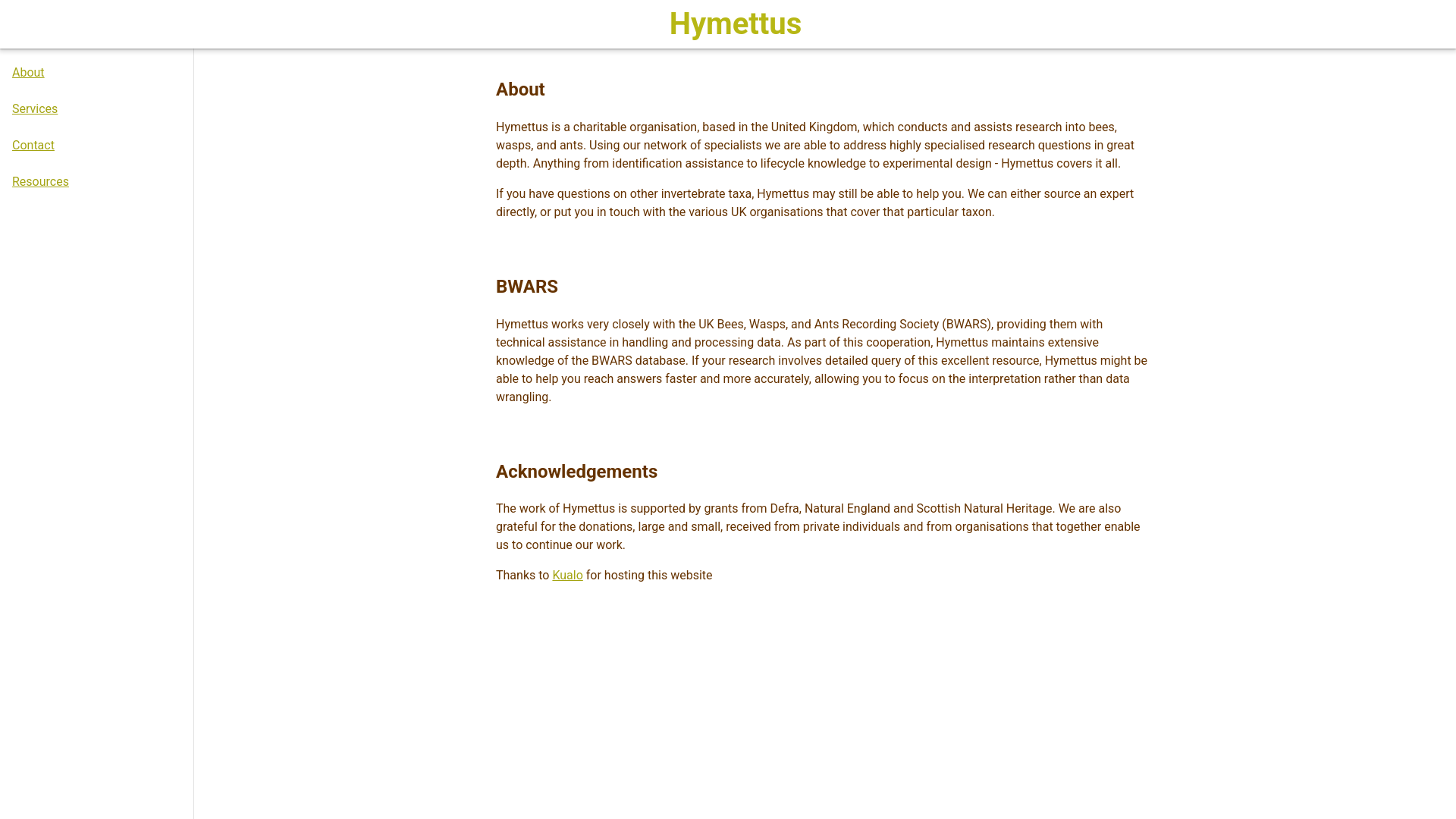 Website screenshot