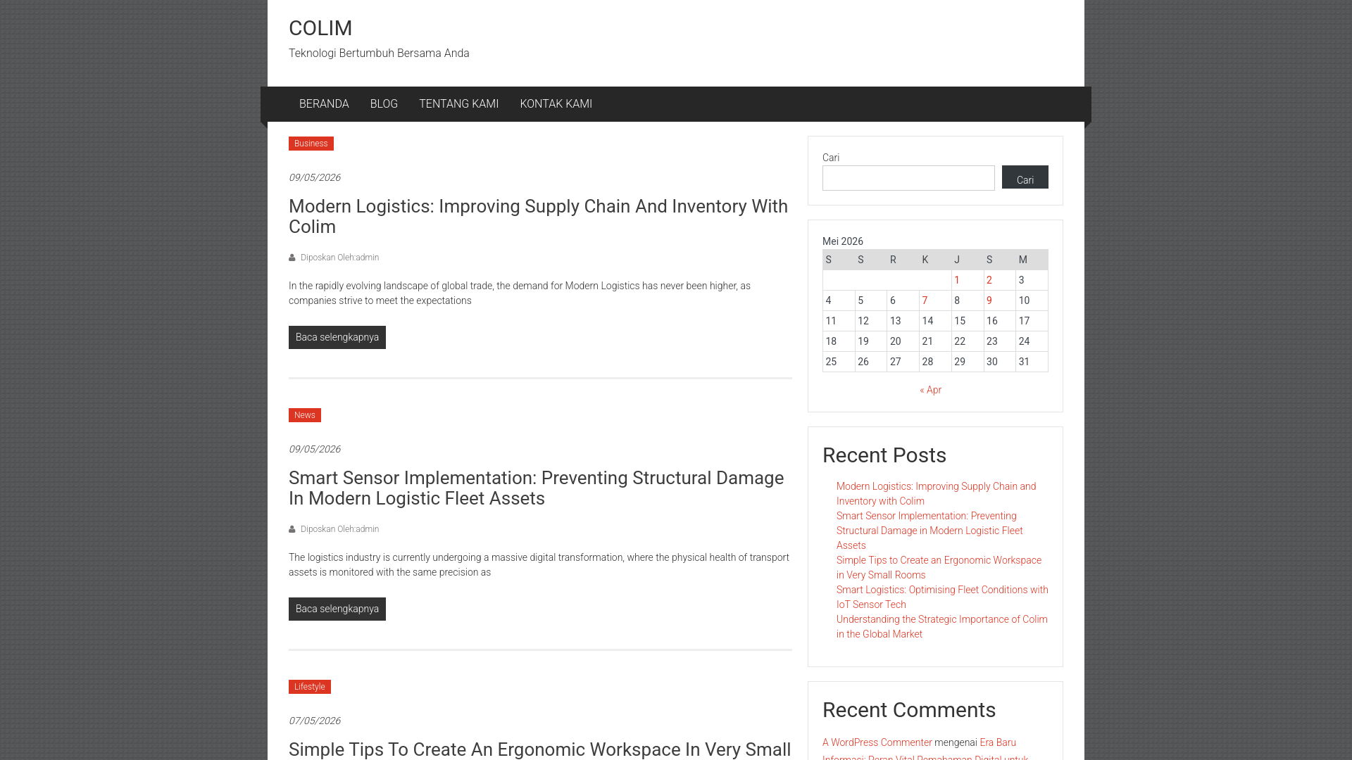Website screenshot