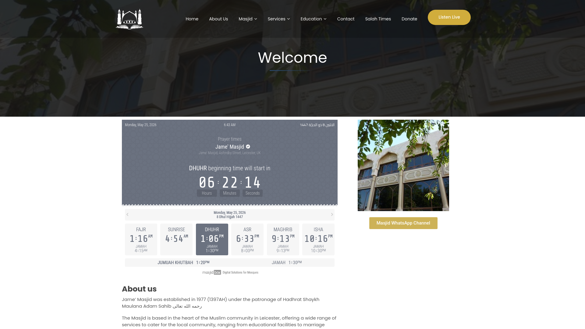 Website screenshot