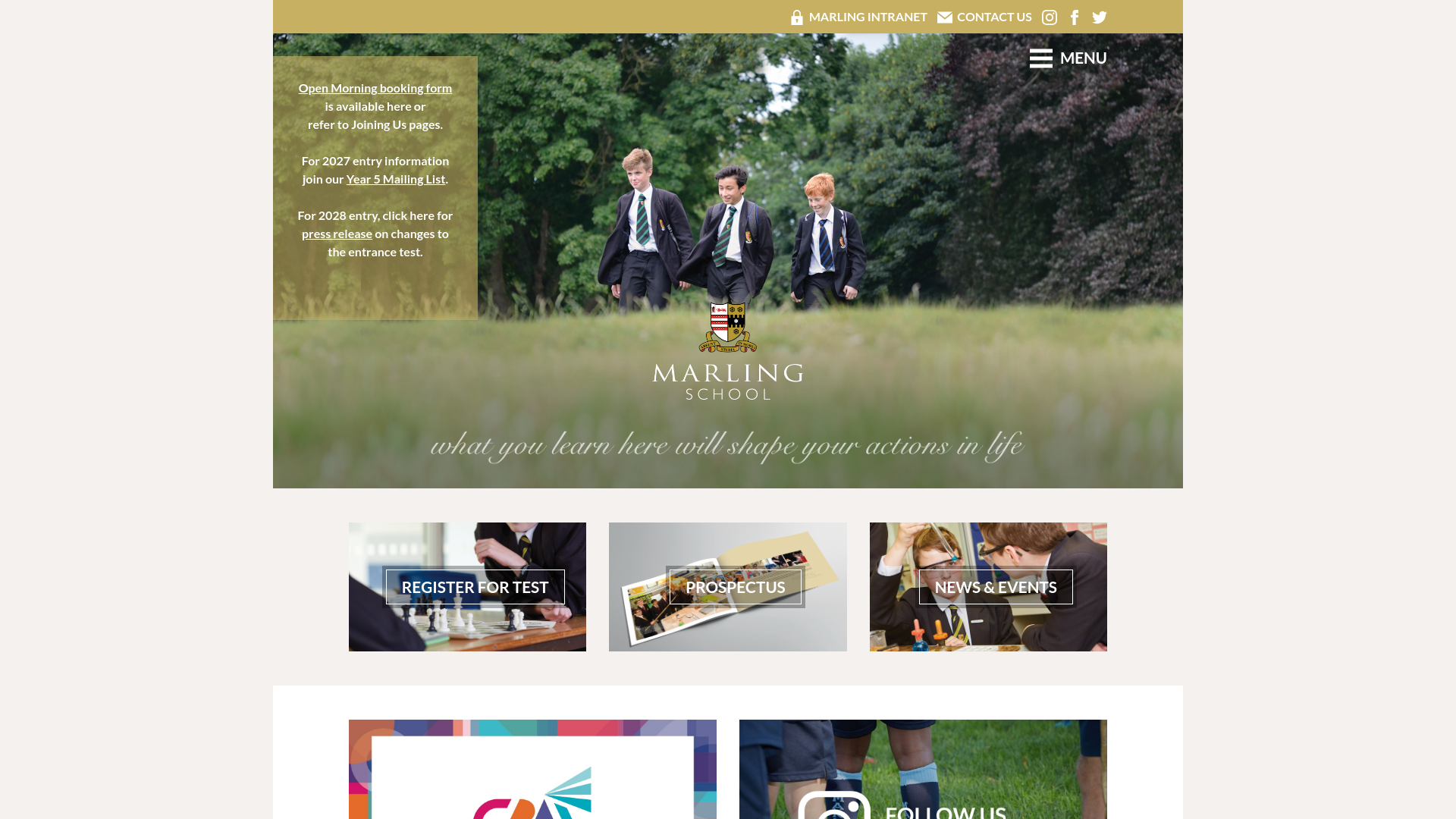 Website screenshot