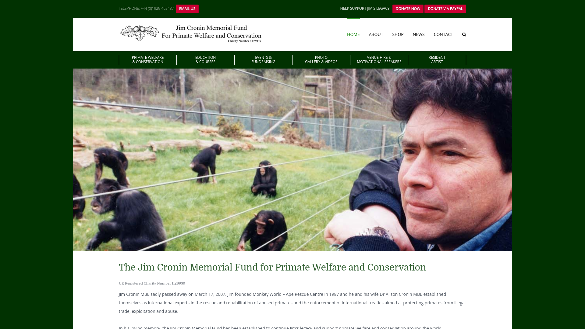 Website screenshot