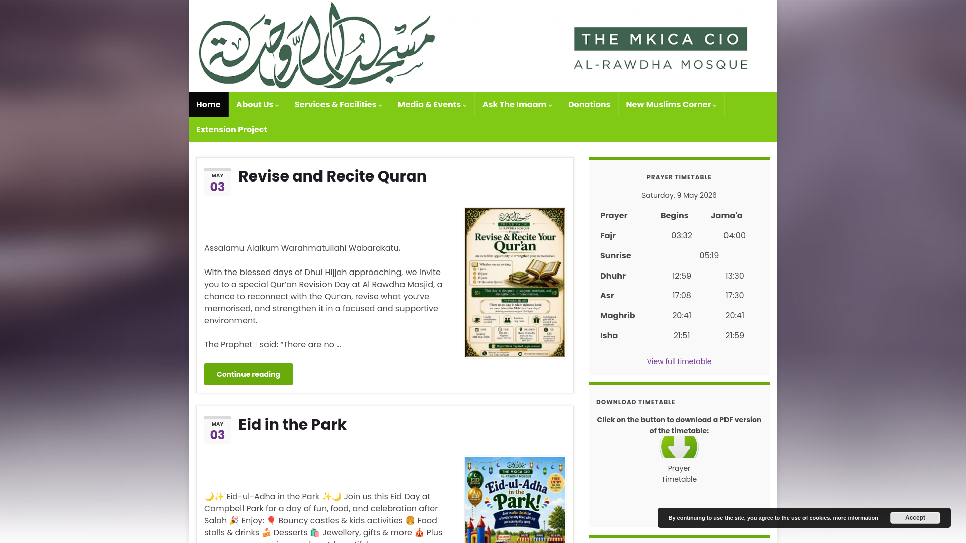 Website screenshot