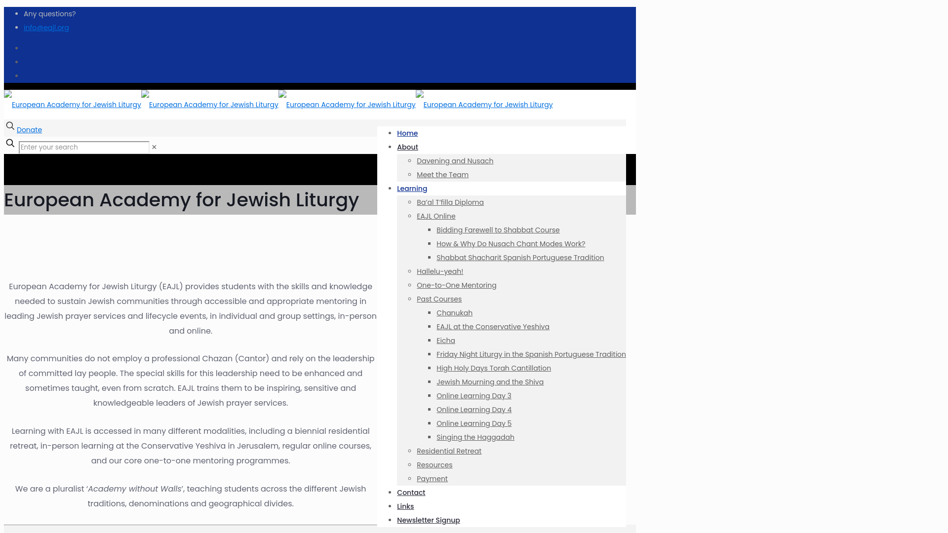 Website screenshot