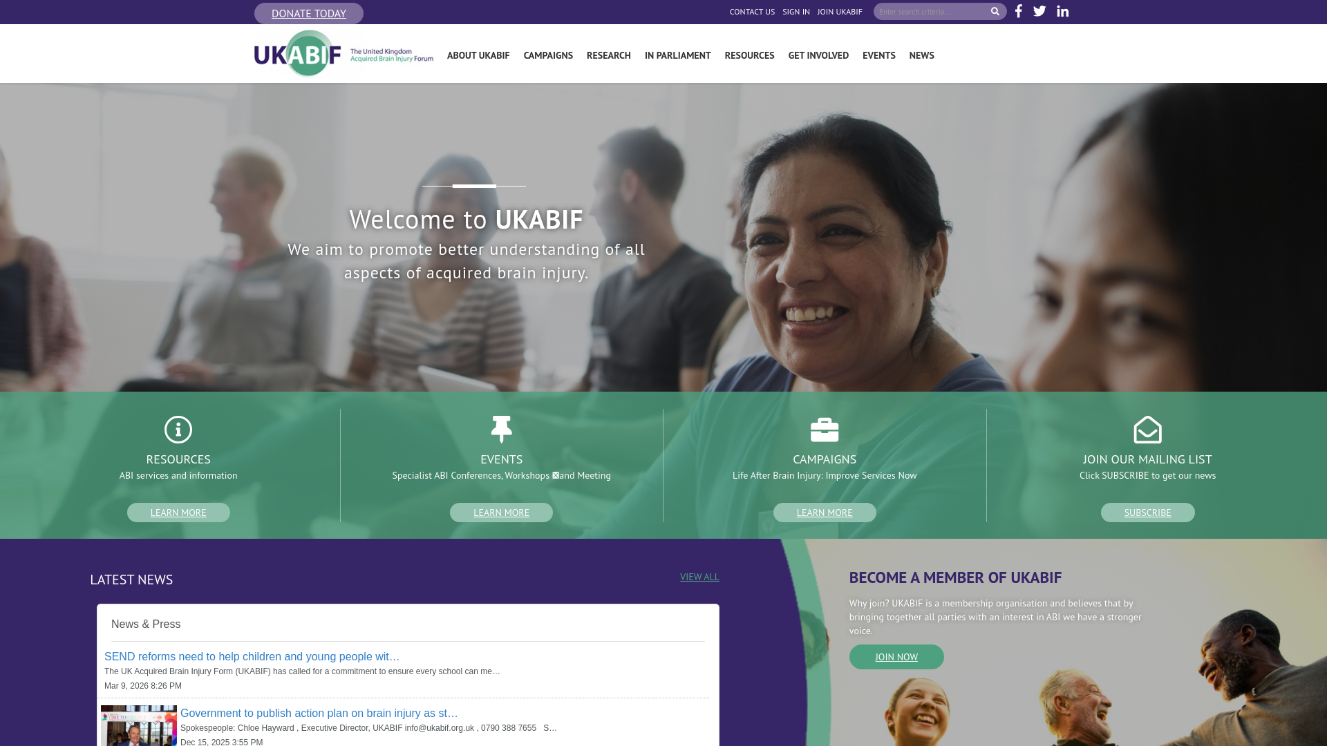 Website screenshot