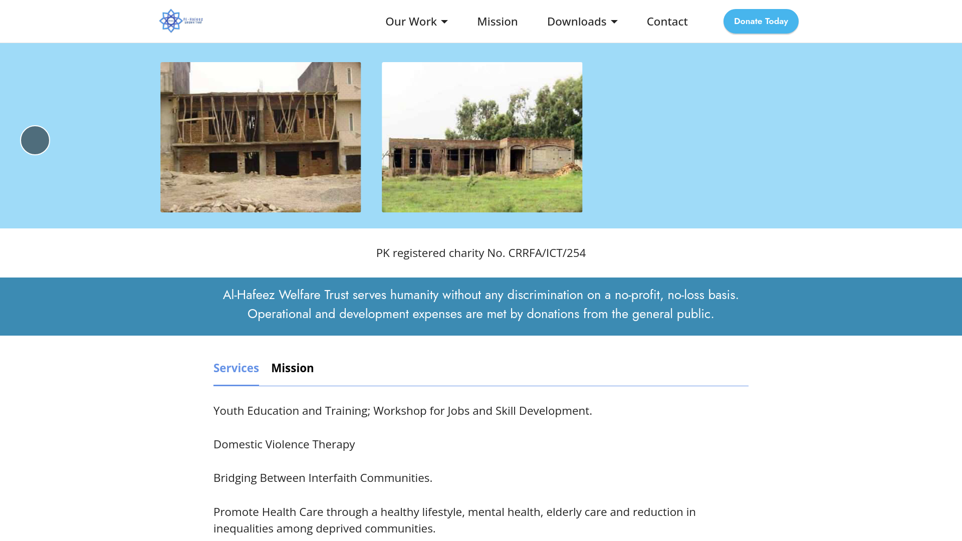 Website screenshot