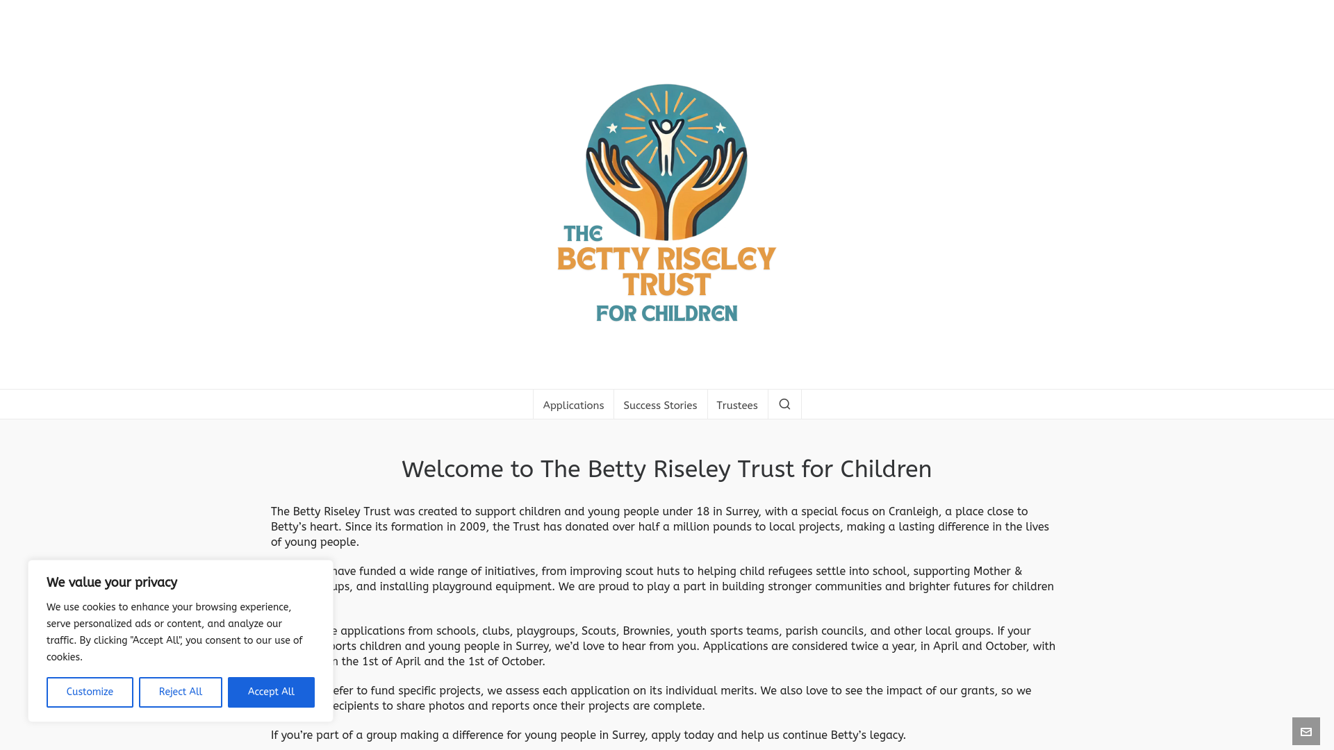 Website screenshot