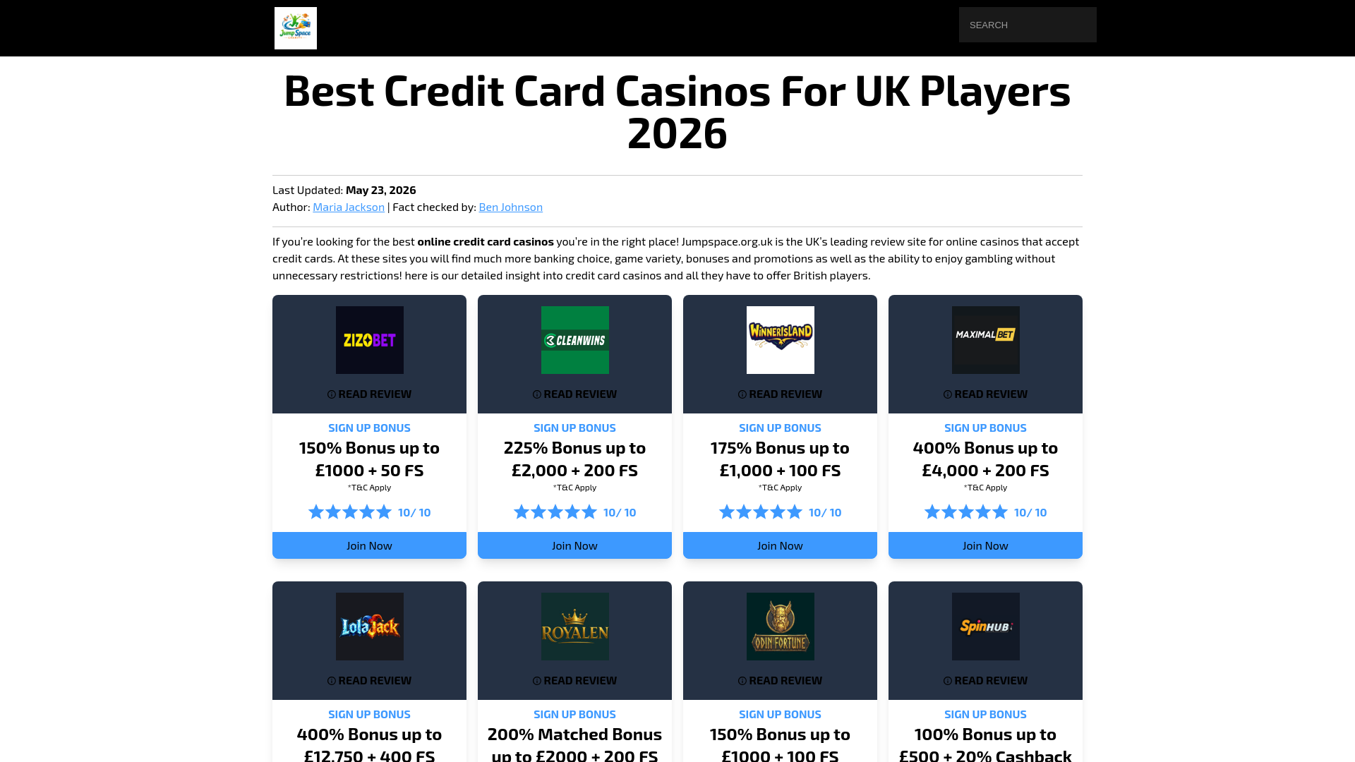 Website screenshot
