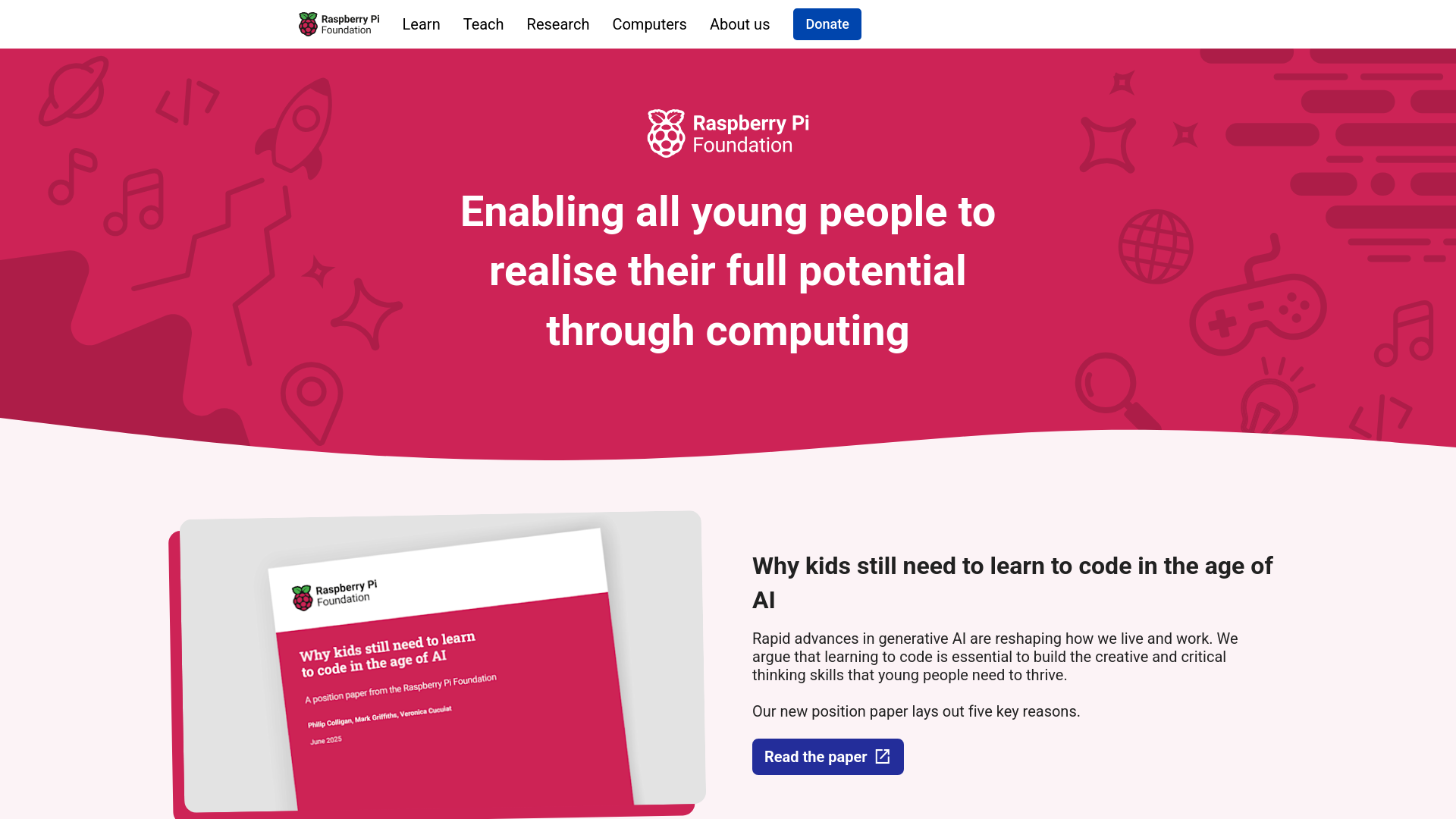 Website screenshot