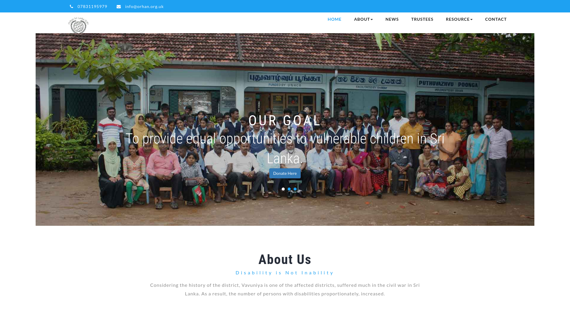 Website screenshot