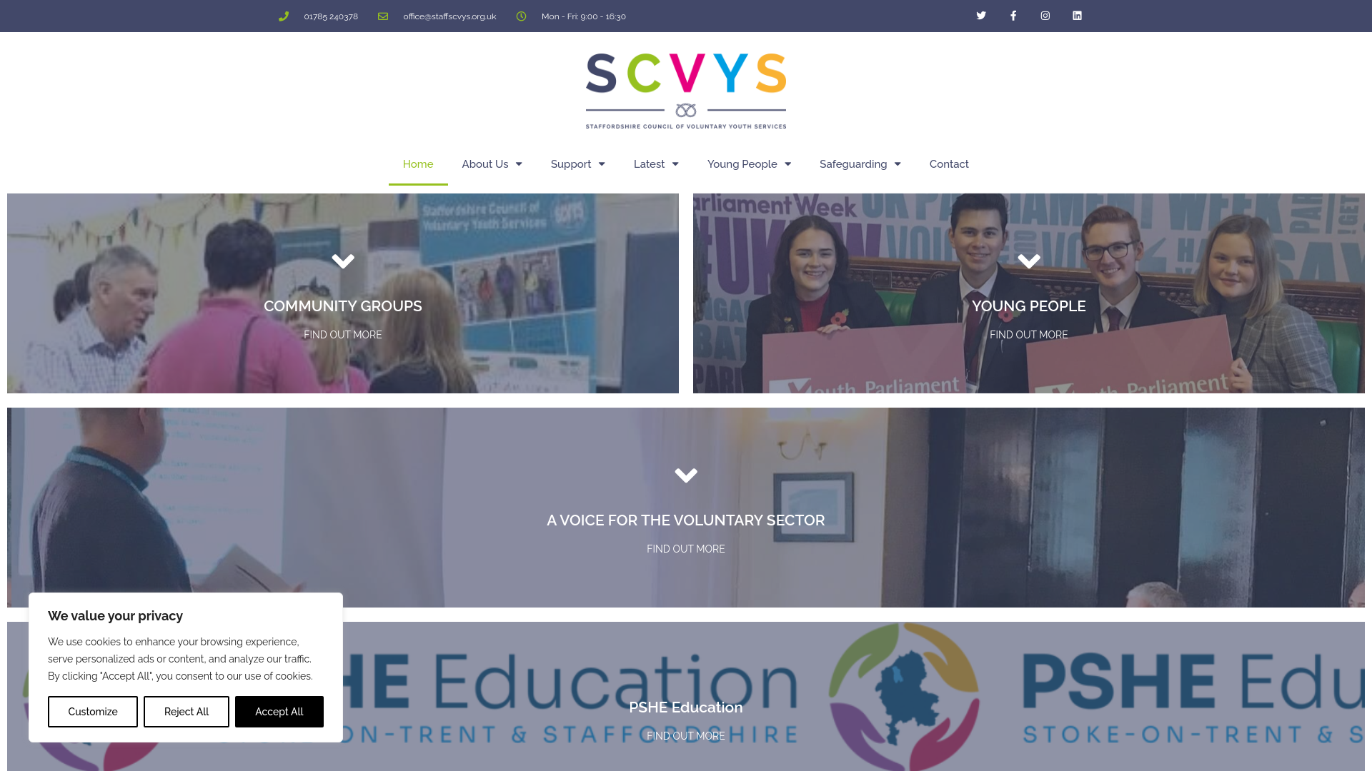 Website screenshot