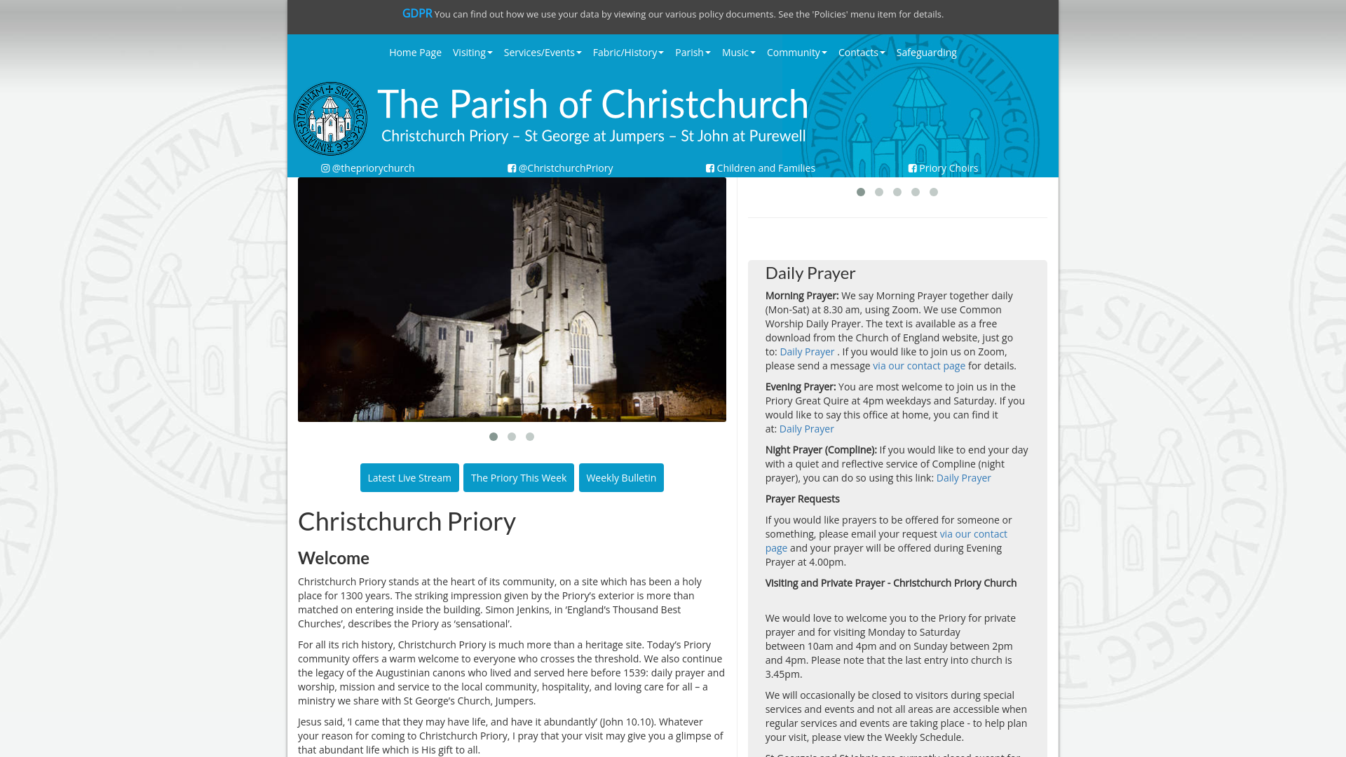 Website screenshot